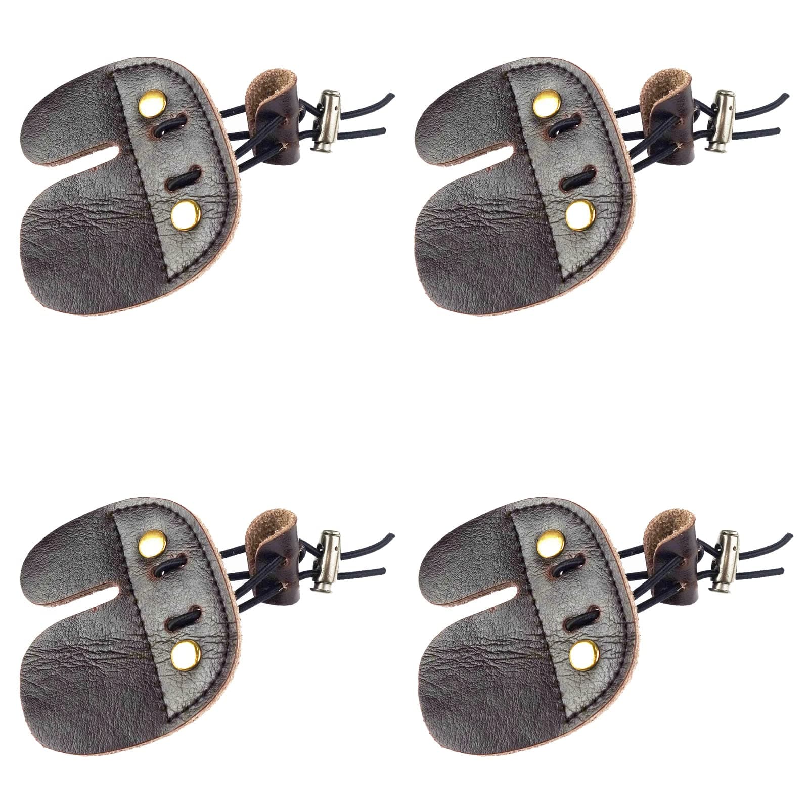 4 Pack Leather Archery Finger Tabs Archery Finger Guard for Shooting Practice Gear,Right Hand