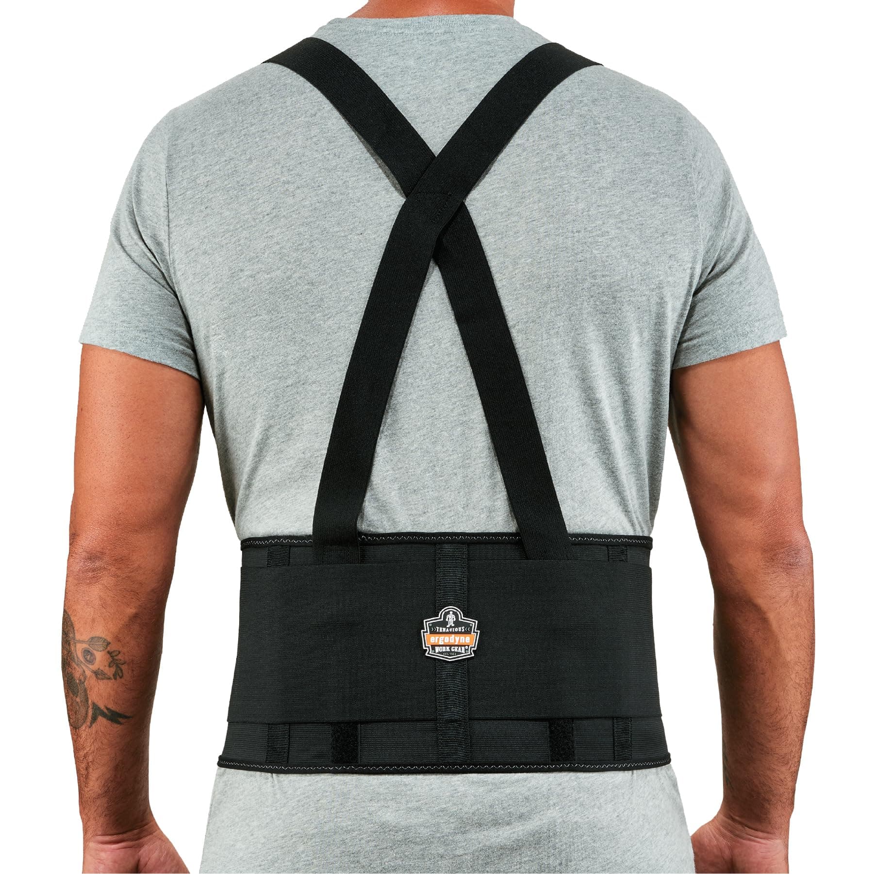 Ergodyne ProFlex 1650 Back Support Belt, 7.5" Elastic, Adjustable, Removeable Straps, Large