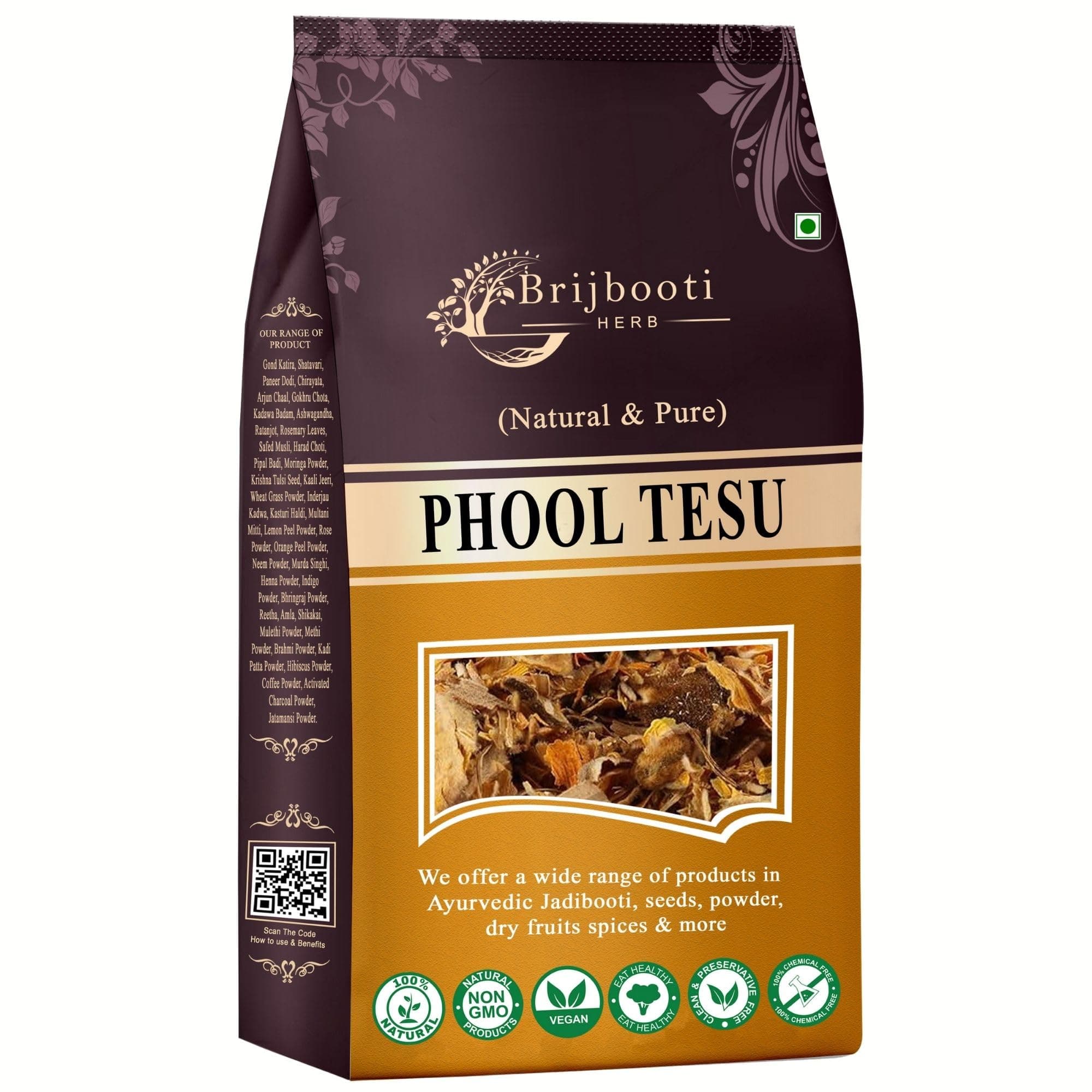 Brijbooti Phool Tesu 800 Gr - Tesu ke phool - Plas ke Phool - Dhaak ka Phool - Tesu Flower - Palash Phool