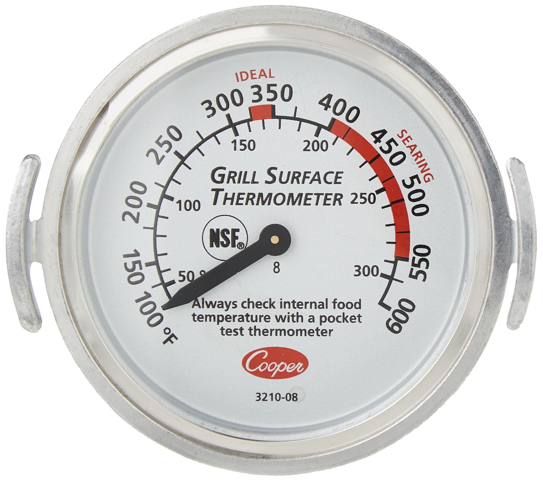 Cooper 3210-08-1-E Grill Thermometer, Griddle Thermometer (Grill Surface Thermometer, Griddle Surface Thermometer)