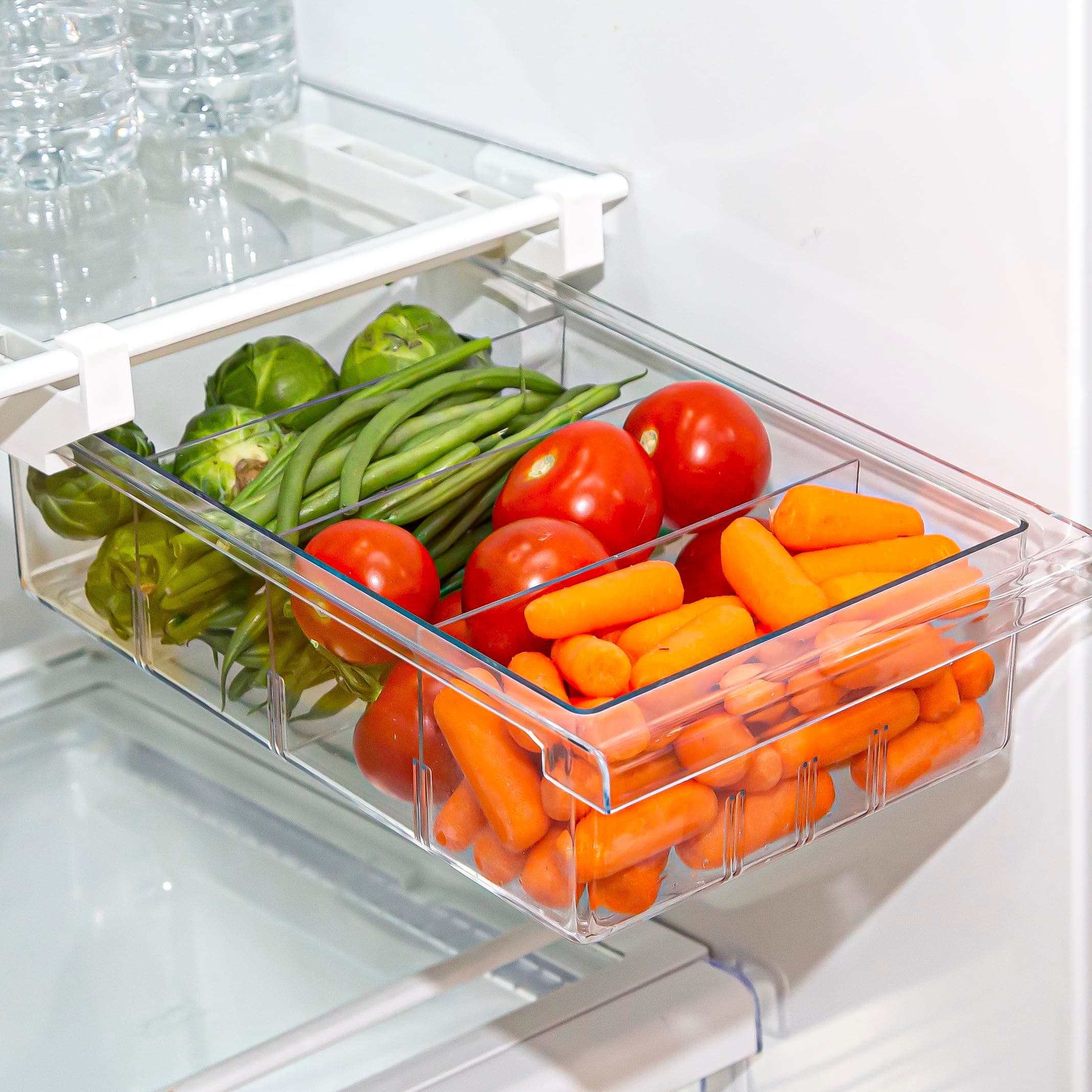BINO PULL-OUT FRIDGE ORGANIZER WITH 4 COMPART | THE HANGER