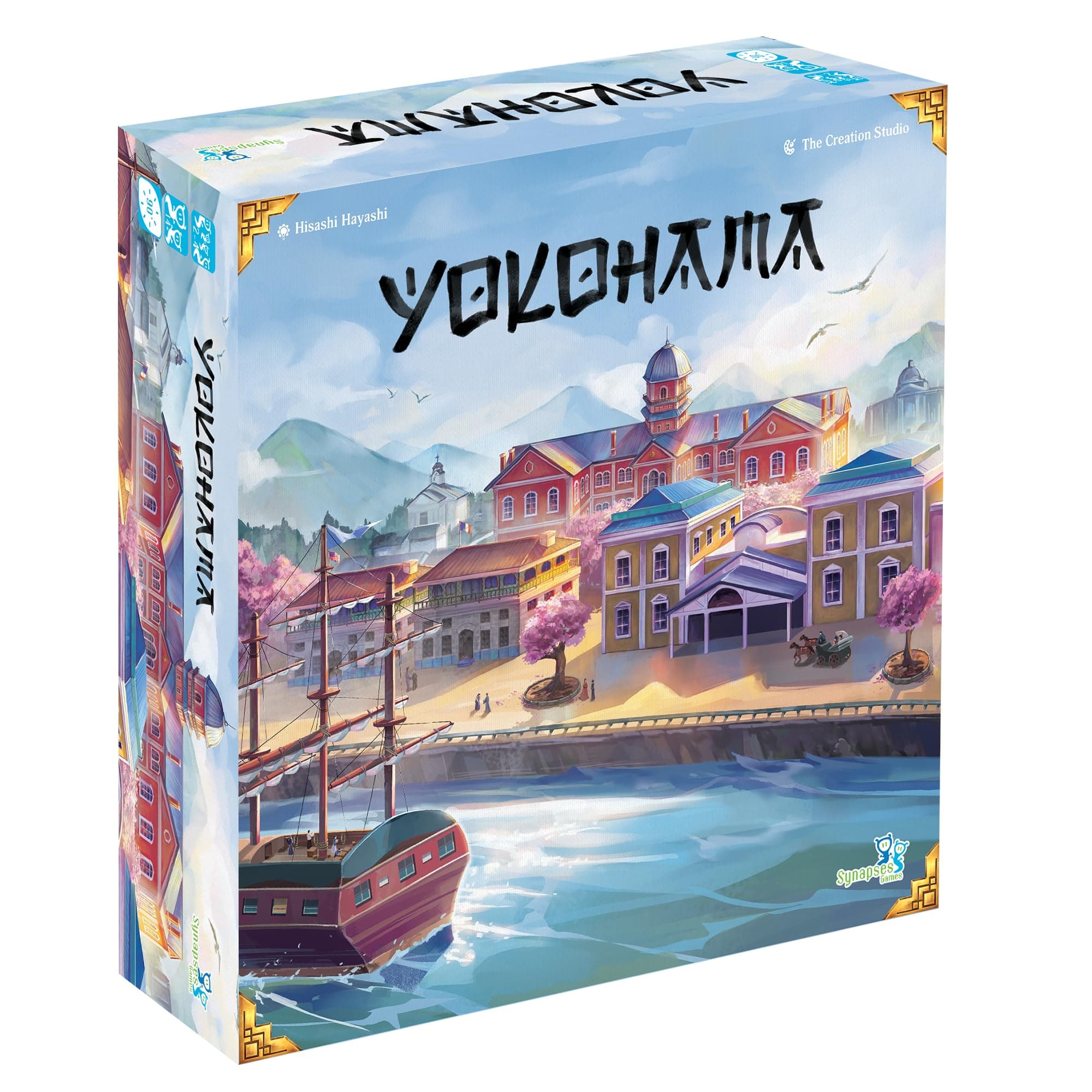 Synapses Games | Yokohama | Board Game | Ages 14+ | 2-4 Players | 90 Minutes Playing Time