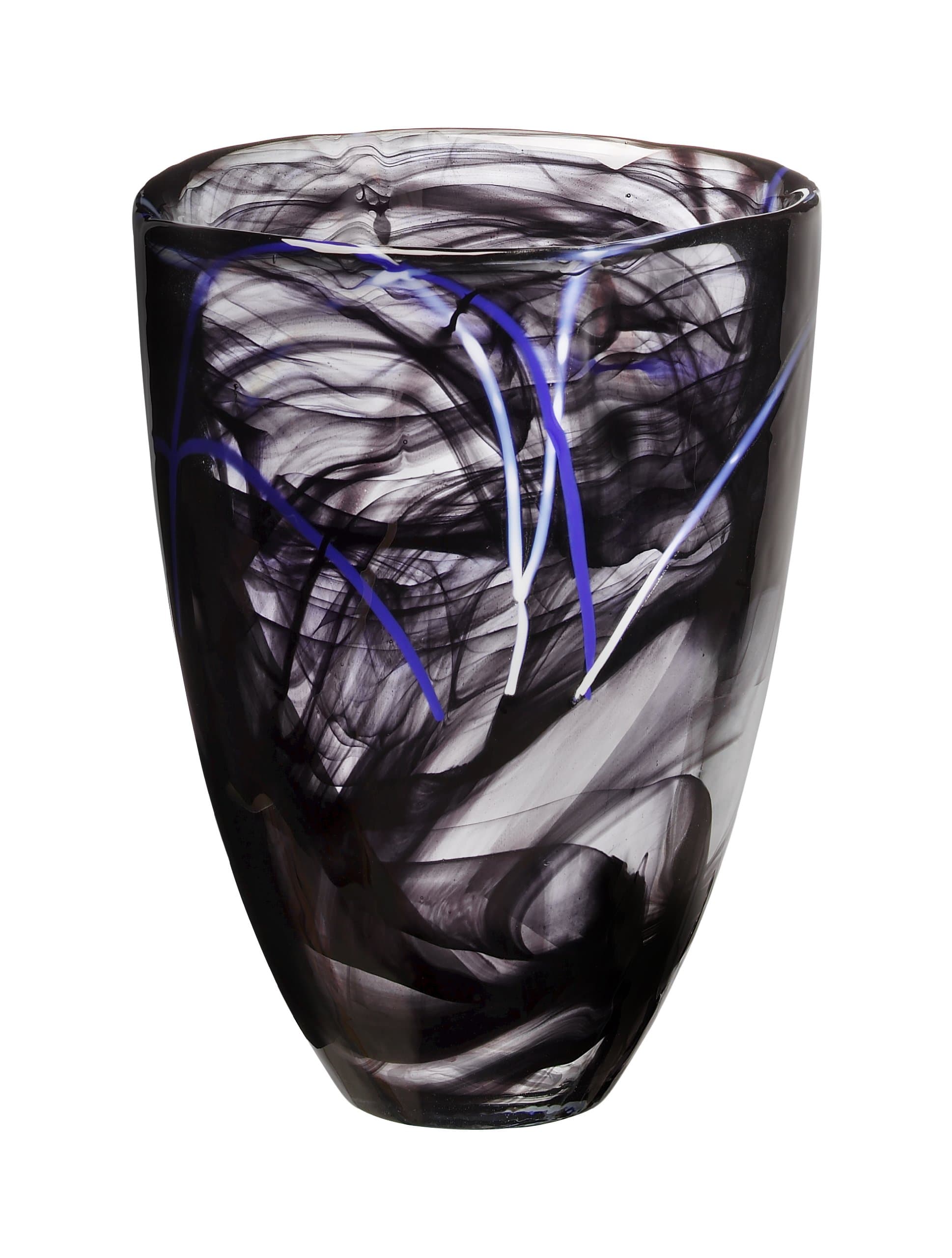 Kosta Boda Contrast Vase, Black