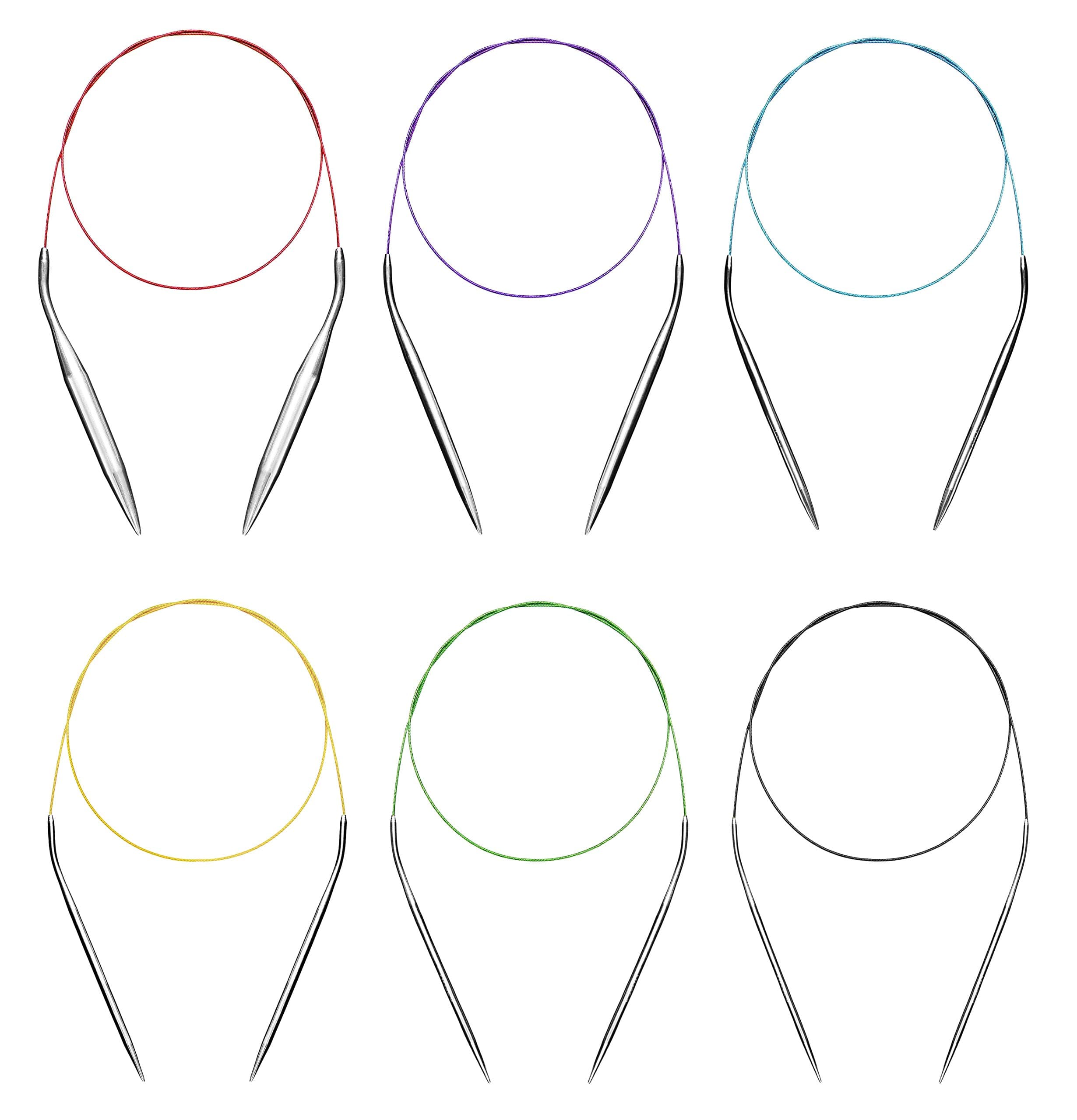 40 inch Circular Knitting Needles Set 2.5mm 3.5mm 4.5mm 5.5mm 8mm 10mm