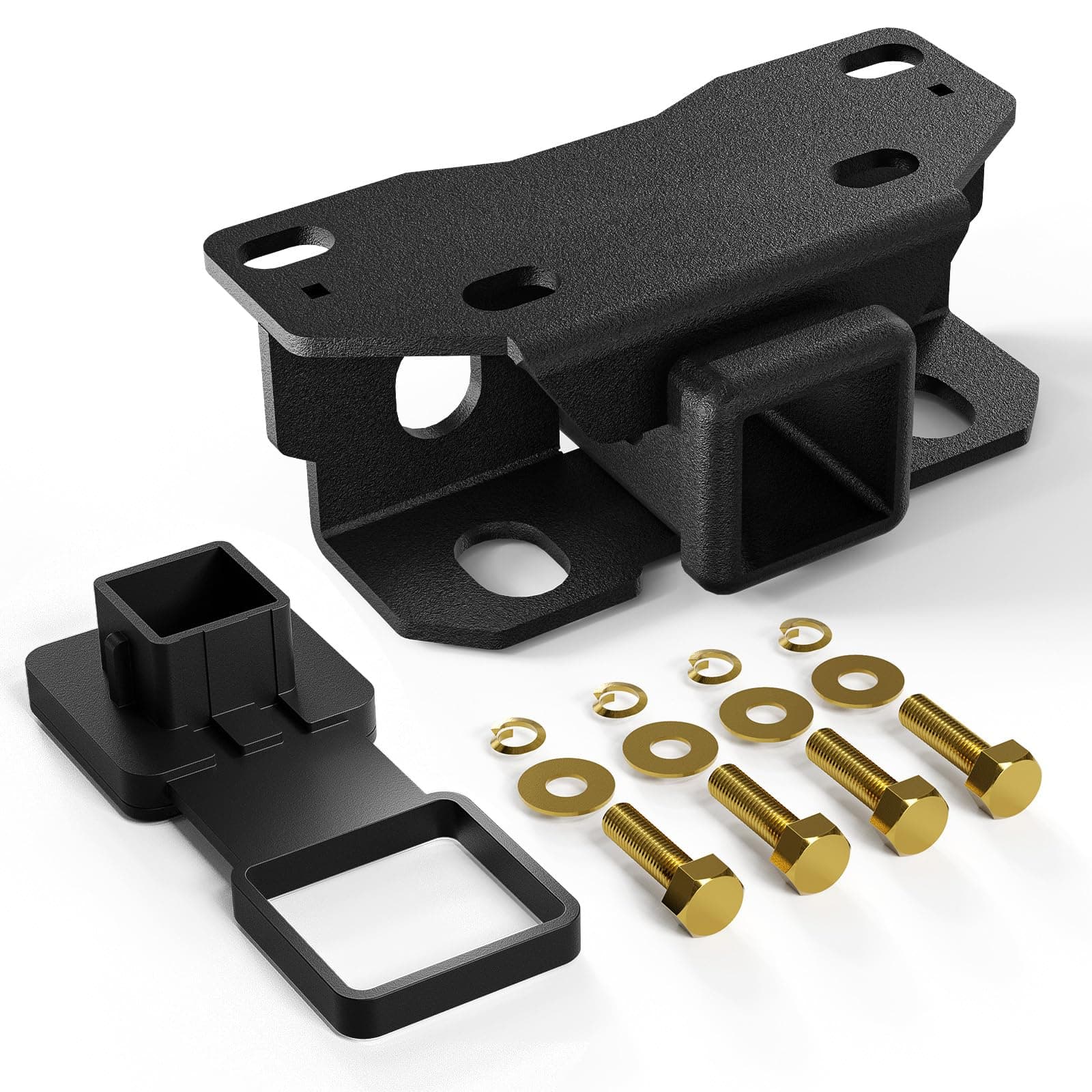 for GX460 Accessories Trailer Hitch Receiver, Class 3 Towing Hitch Kit with Cover Compatible with 2010-2024 GX460 GX 460, 2 Inch Class III Tow Hook Receiver Combo (Textured Black)