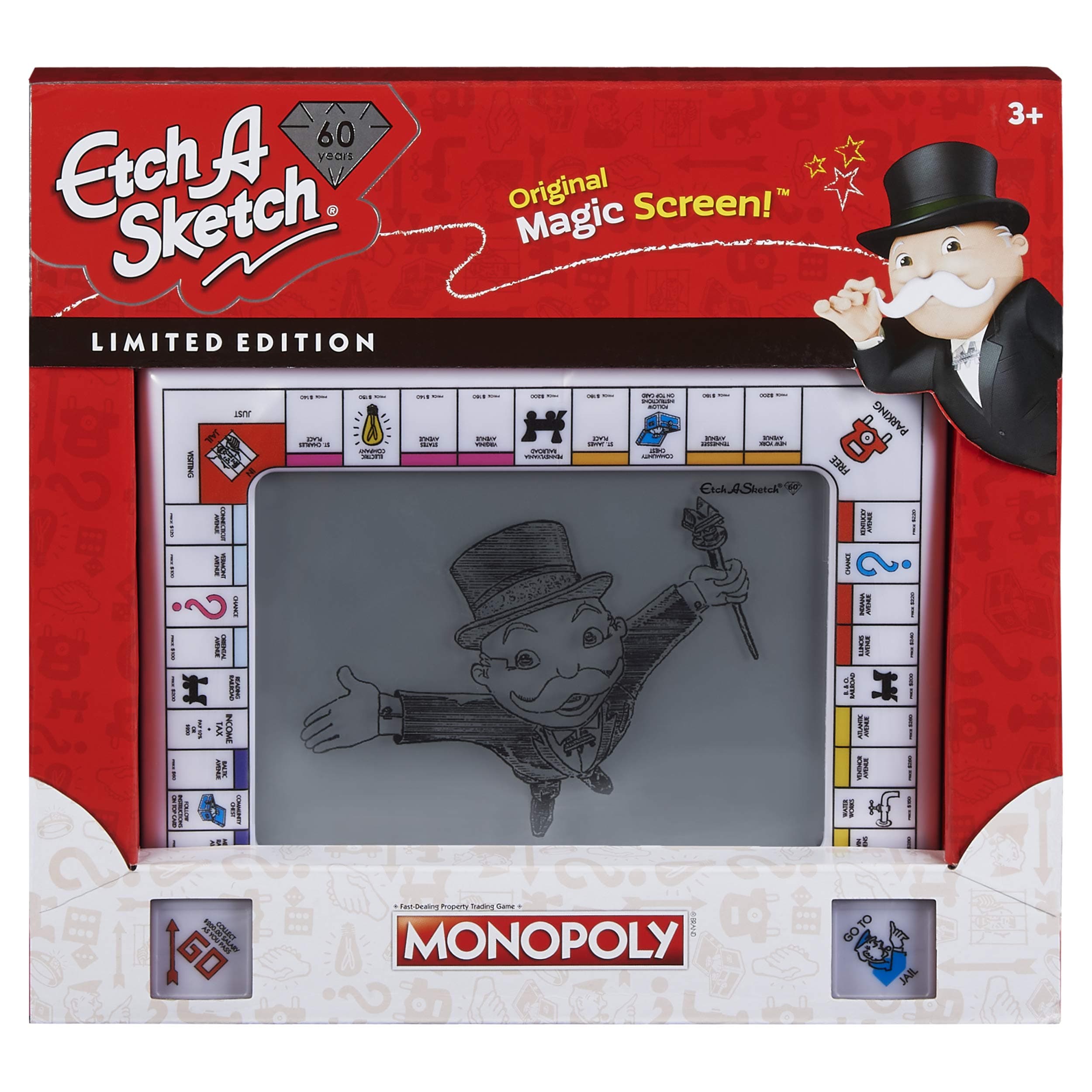 Classic, Monopoly Limited-Edition Drawing Toy with Magic Screen, for Ages 3 and Up