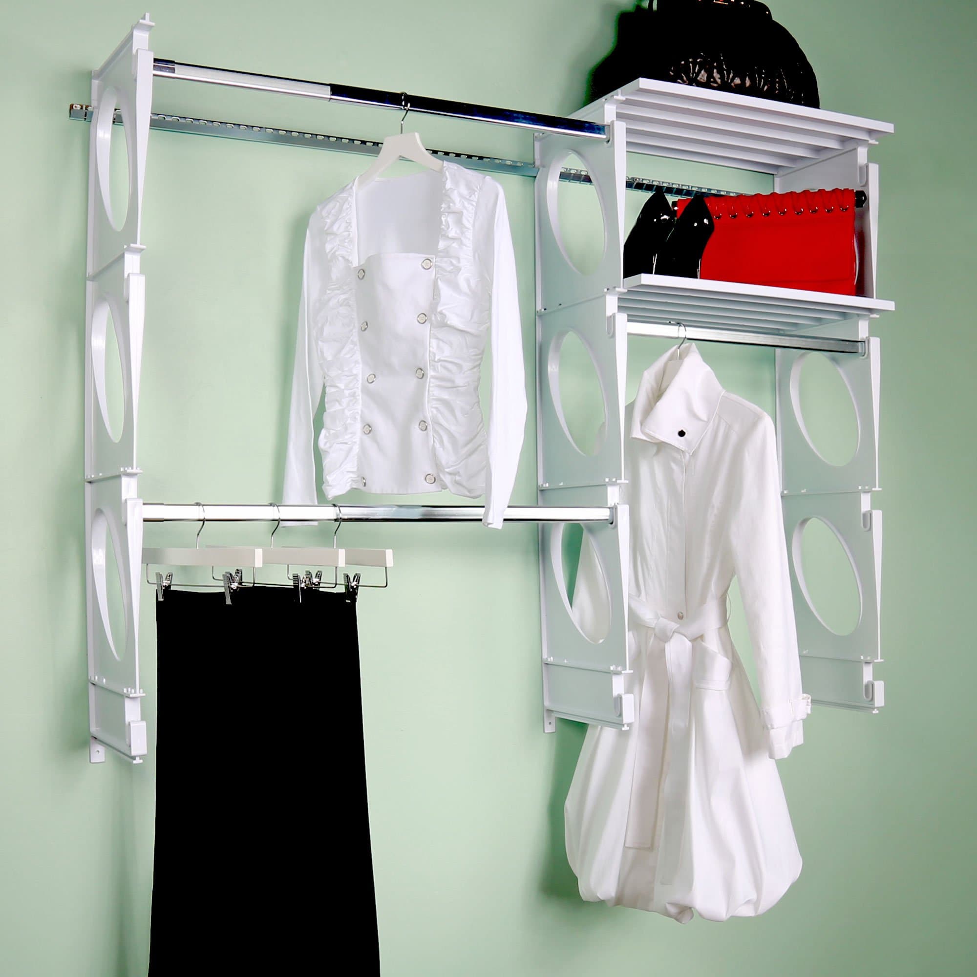 5' Closet & Shelving Kit Finish: White