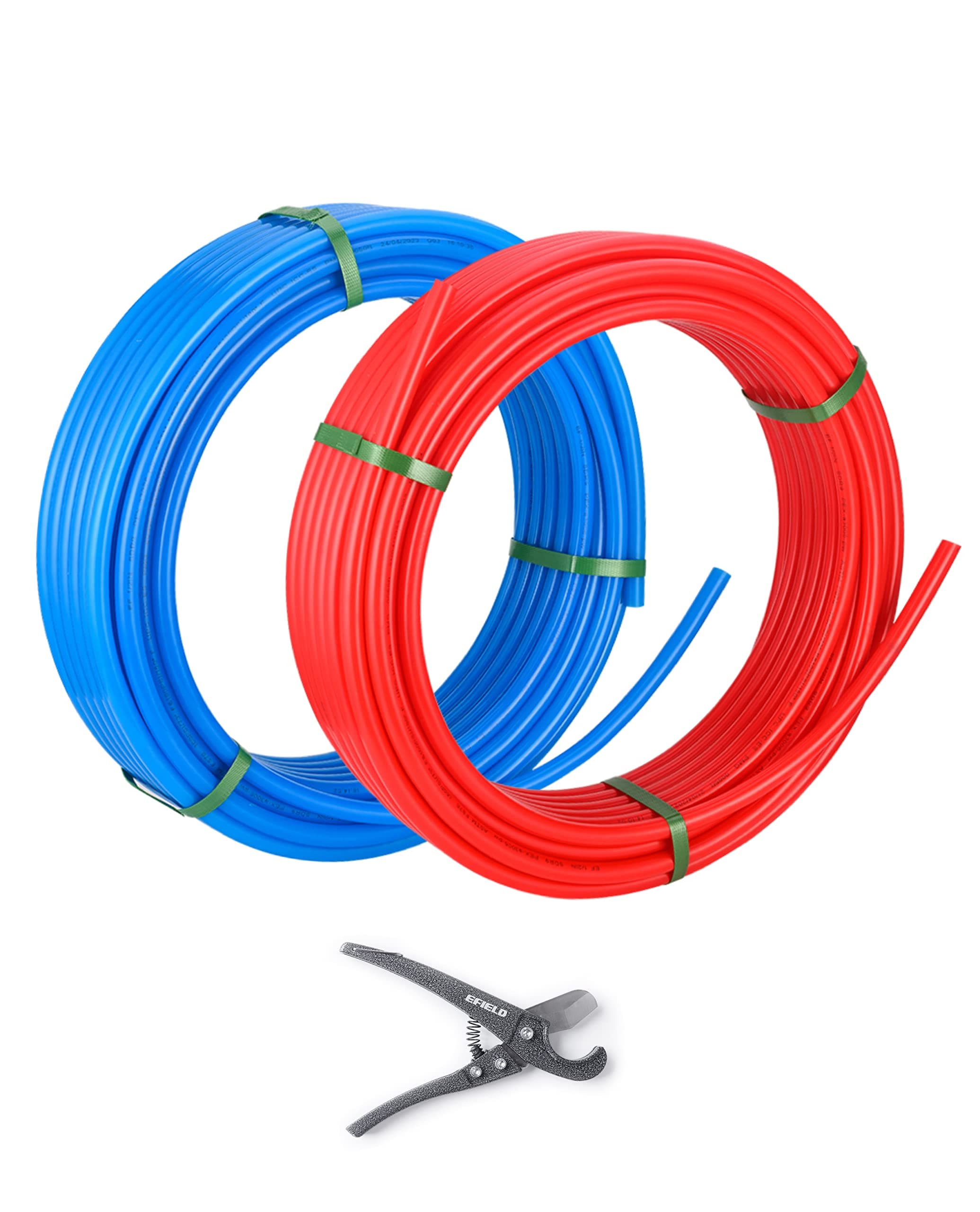Pex A Tubing, 1/2 inch 2 x100 ft (200 ft) Length for Potable Water-for Hot/Cold Water-Plumbing Applications With Pipe Cutter,(XRB100)