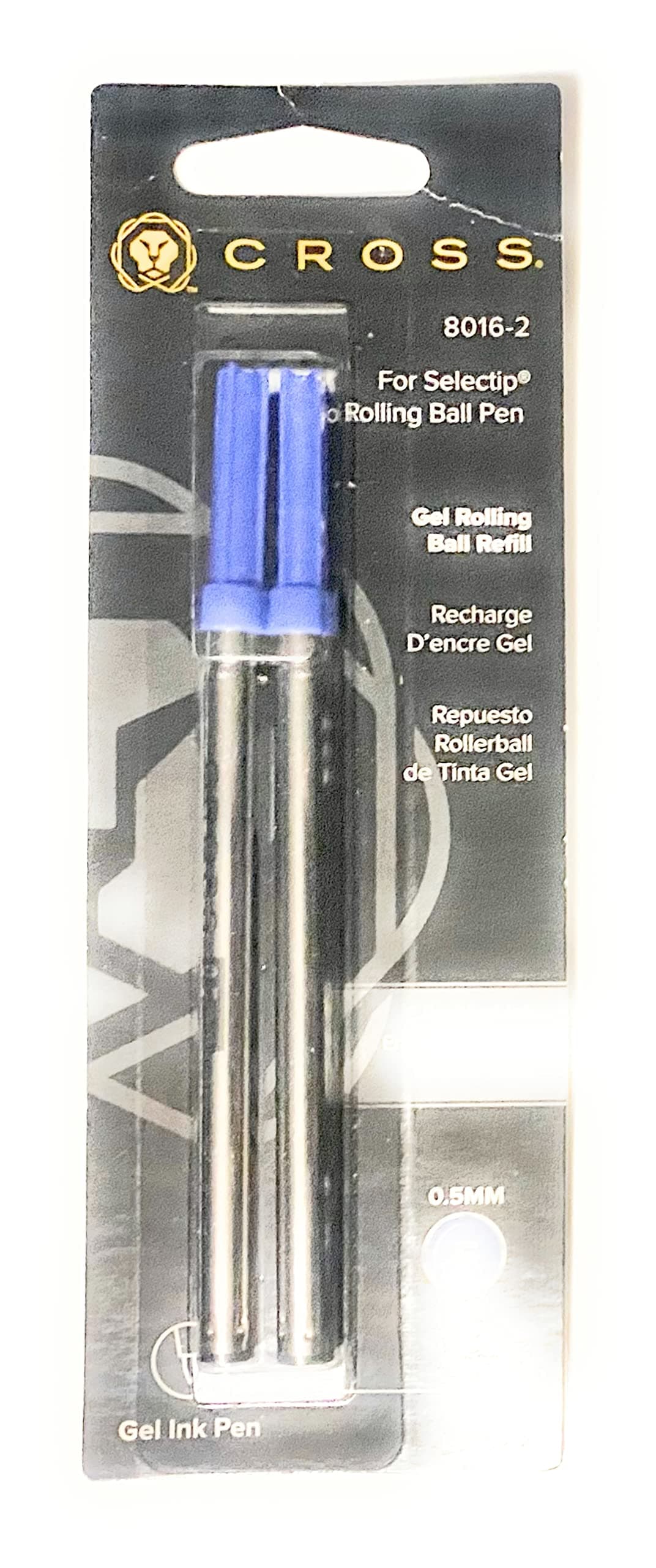 Cross Selectip Rollerball Pen Refill, Dual Pack, 0.5mm Fine Point (Blue)