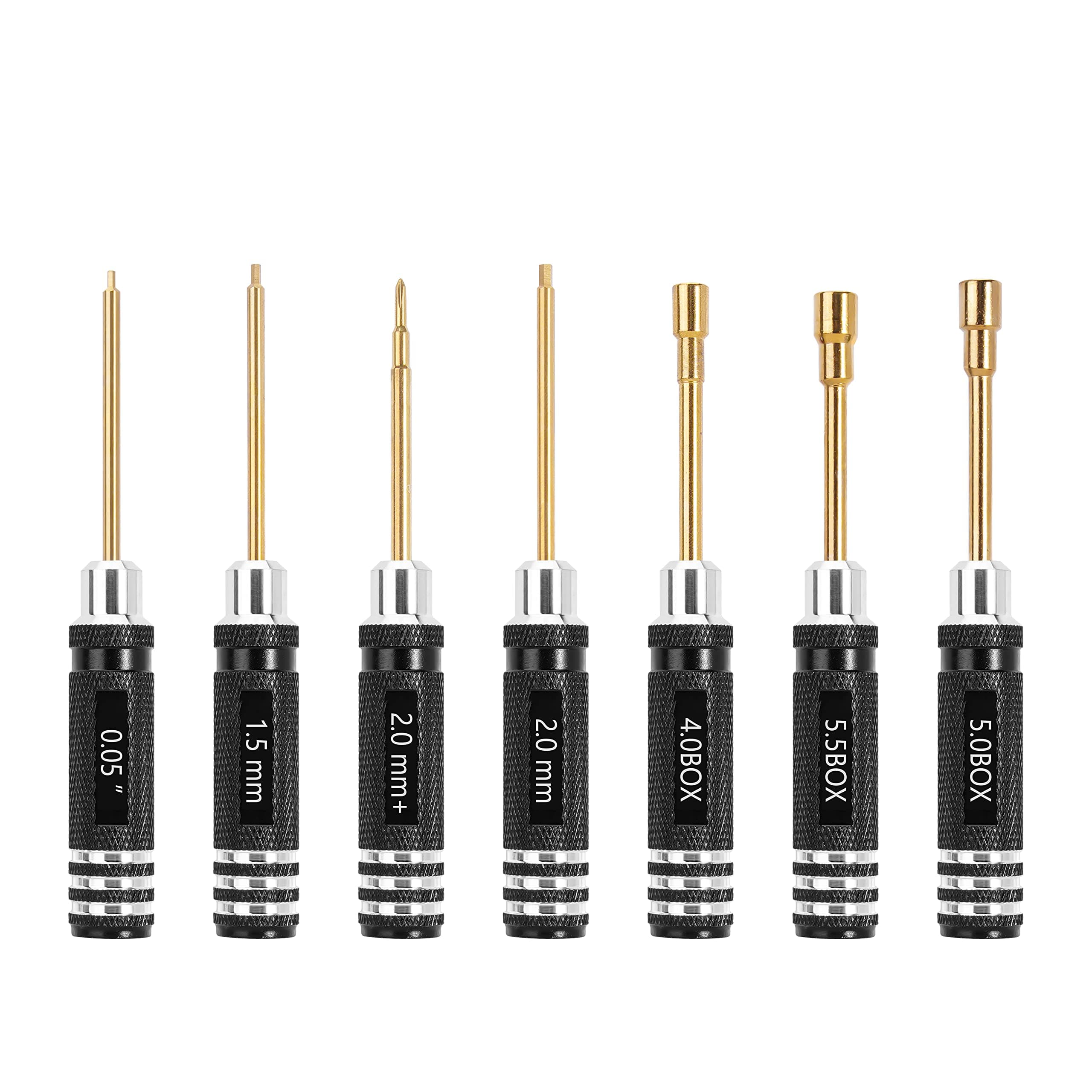 Short Handle Hex Screwdriver Nut Driver Tool Kit for 1/18 1/24 RC Mini Crawler Car TRX4M SCX24 FCX24,7PCS