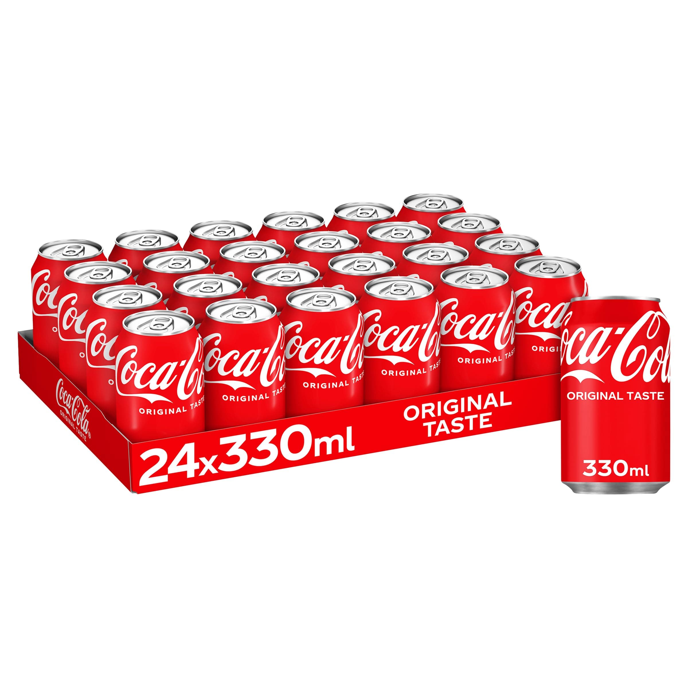 Coca Cola Classic Can Cola, Tray 330 ml (Pack of 24)