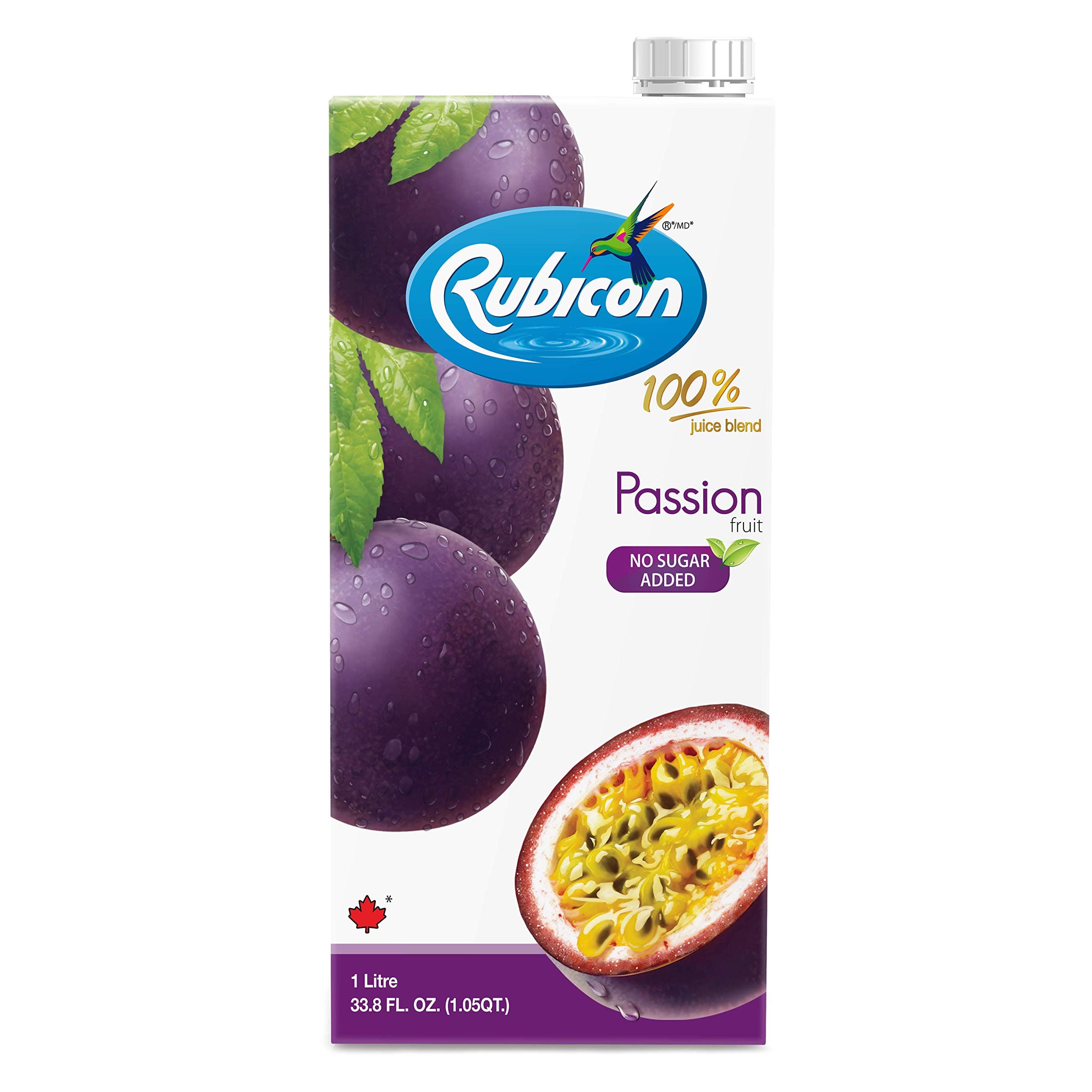 Rubicon Passion Fruit No Added Sugar Drink 1Litre