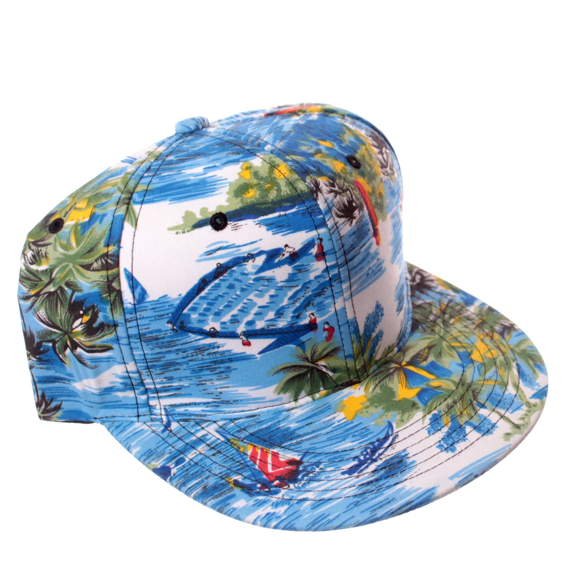 Crush Wave Hawaiian Print Floral Snapback Hat