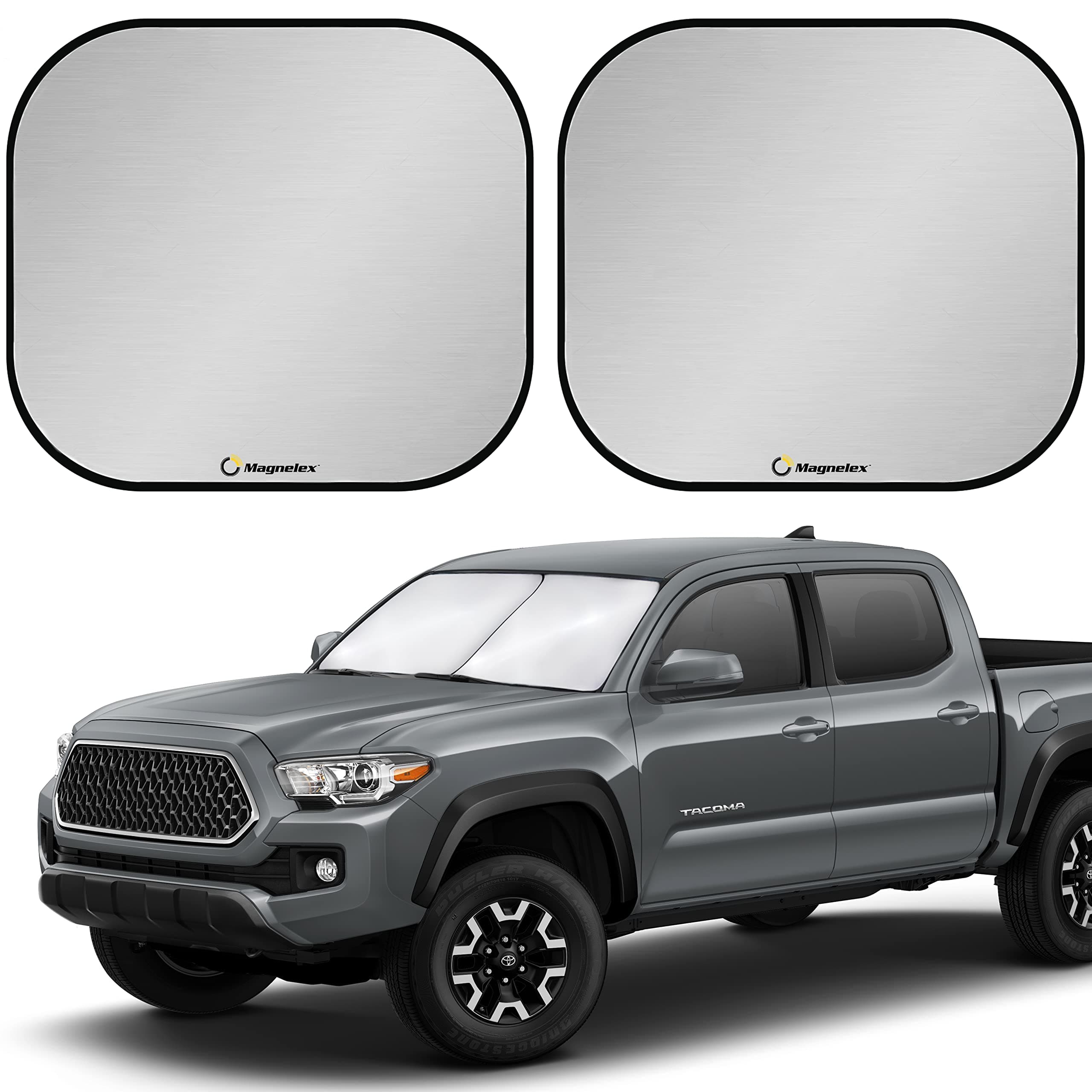 Magnelex Windshield Sun Shade - Reflective Fabric Blocks Sun and Keeps Your Vehicle Cool, Foldable Sun Shield for Car