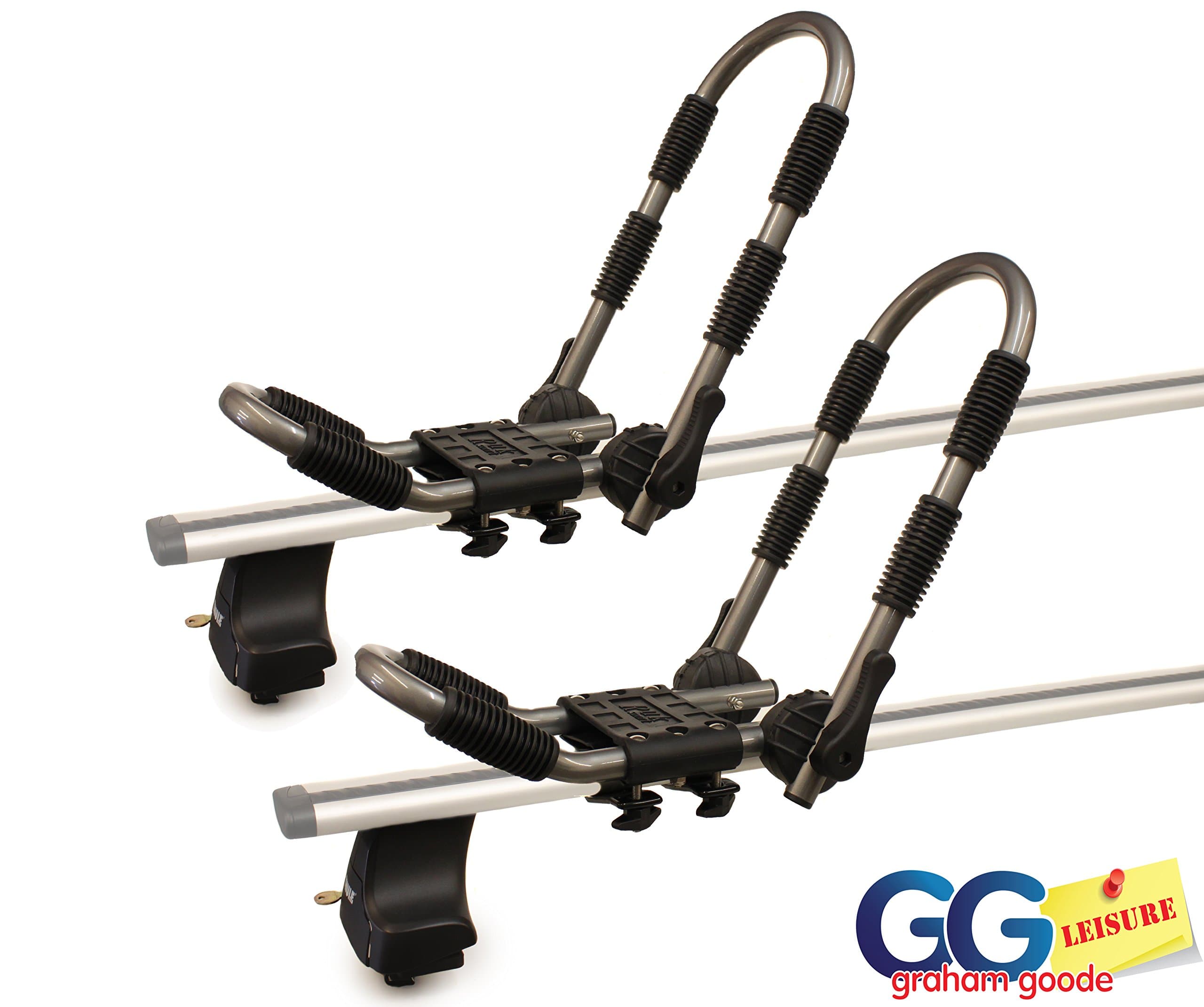 Foldable Kayak Carrier J Bars Universal Fitment | Fits Thule WingBars Roof Rack