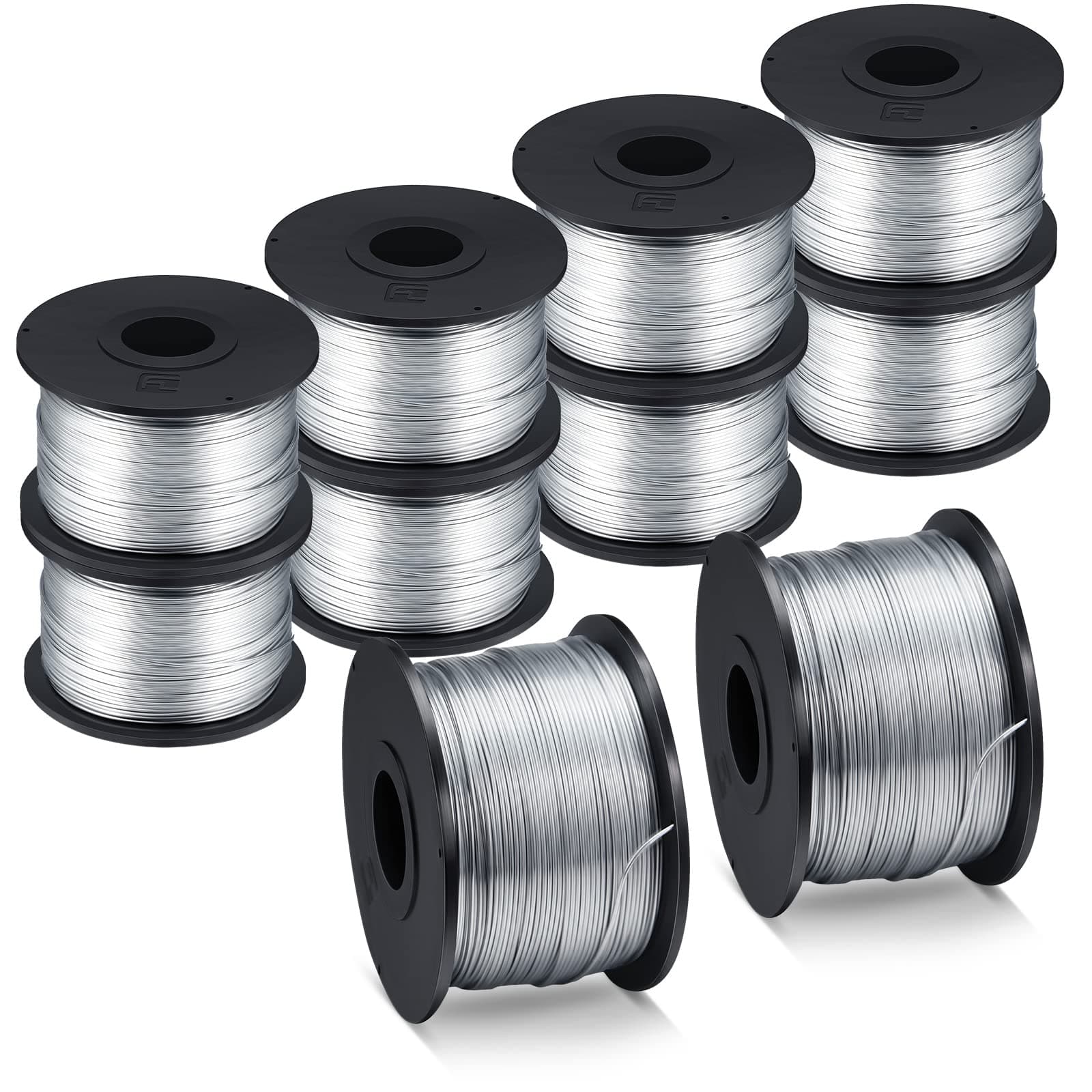 Shimeyao 10 Rolls Rebar Tie Wire Tool 1/32" 0.8 mm 360 ft Rebar Gun Tie Wire Coil for Automatic Twister Machine, 3600 ft Totally