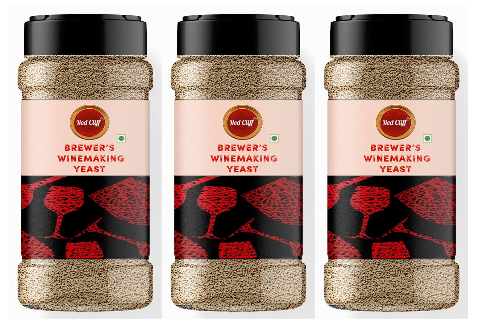 Brewer's Yeast | Fast Fermentation Yeast | Combo Pack of 3 | High Tolerance 15% V/V | Yeast for Making | (Brewer's Yeast | 100gx3 |)