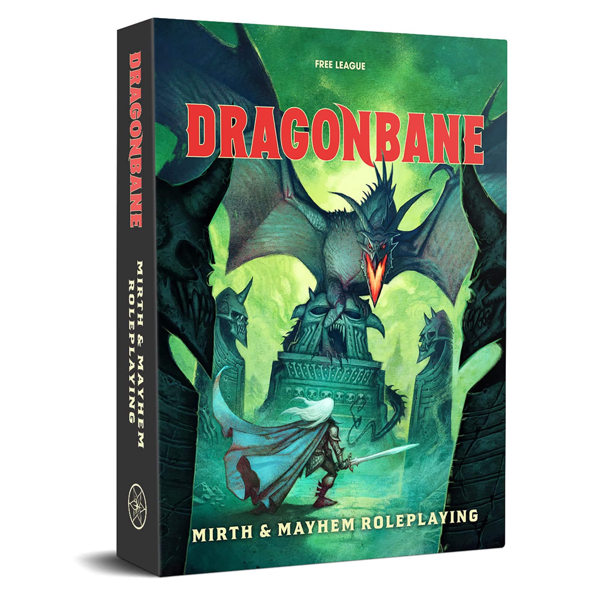 Free League Publishing Dragonbane: Mirth & Mayhem Roleplaying Game Core Set, Includes Dice, Rulebook, Adventures, Map, and More, RPG Tabletop Board Game for Adults, Family, Teens 13+