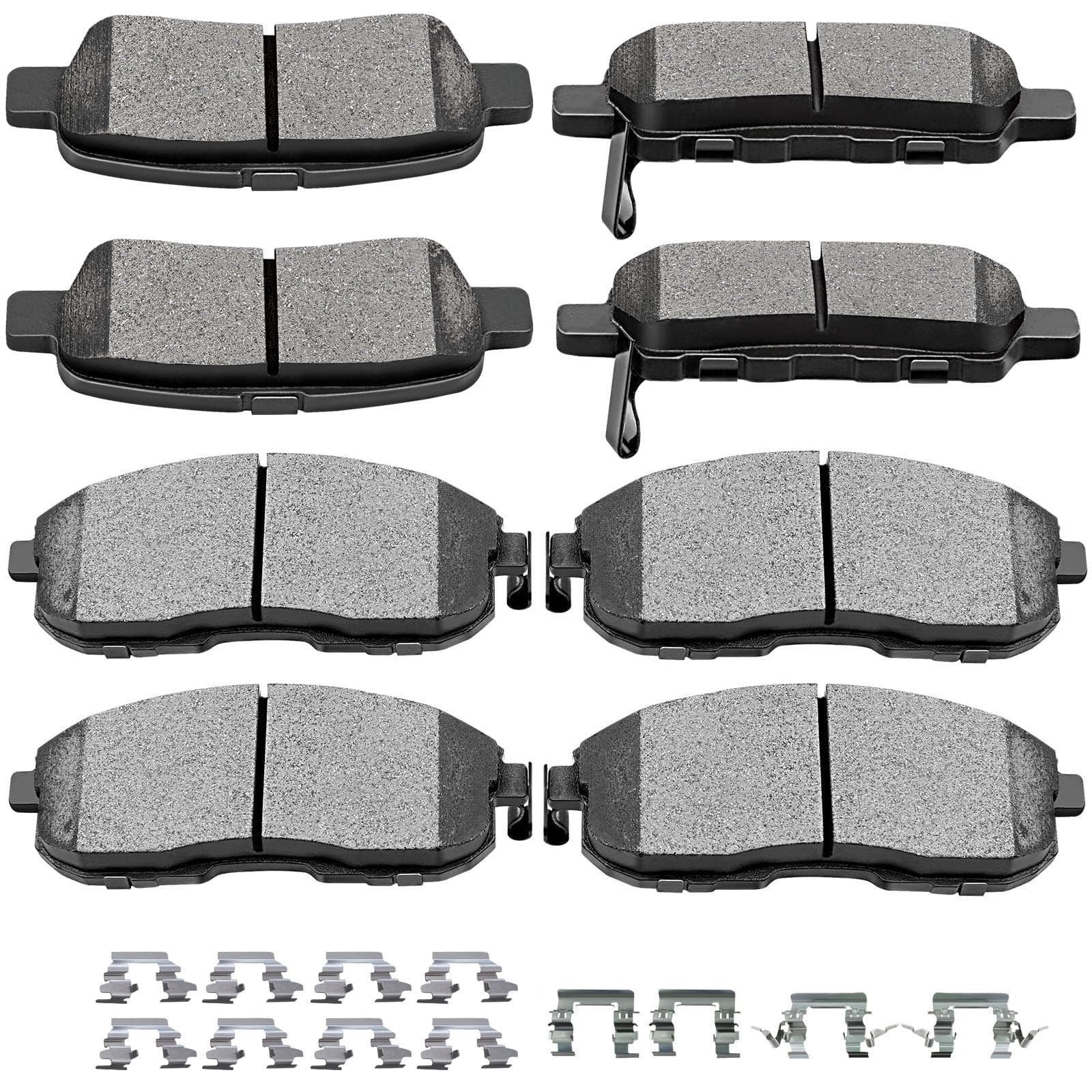 SCITOO Ceramic Front Rear Disc Brake Pad Set fit for 2003-2005 for Infiniti G35, 2003-2005 for Nissan 350Z, 2007-2013 for Nissan Altima, 2011-2017 for Nissan Juke, 2007-2012 for Nissan Sentra