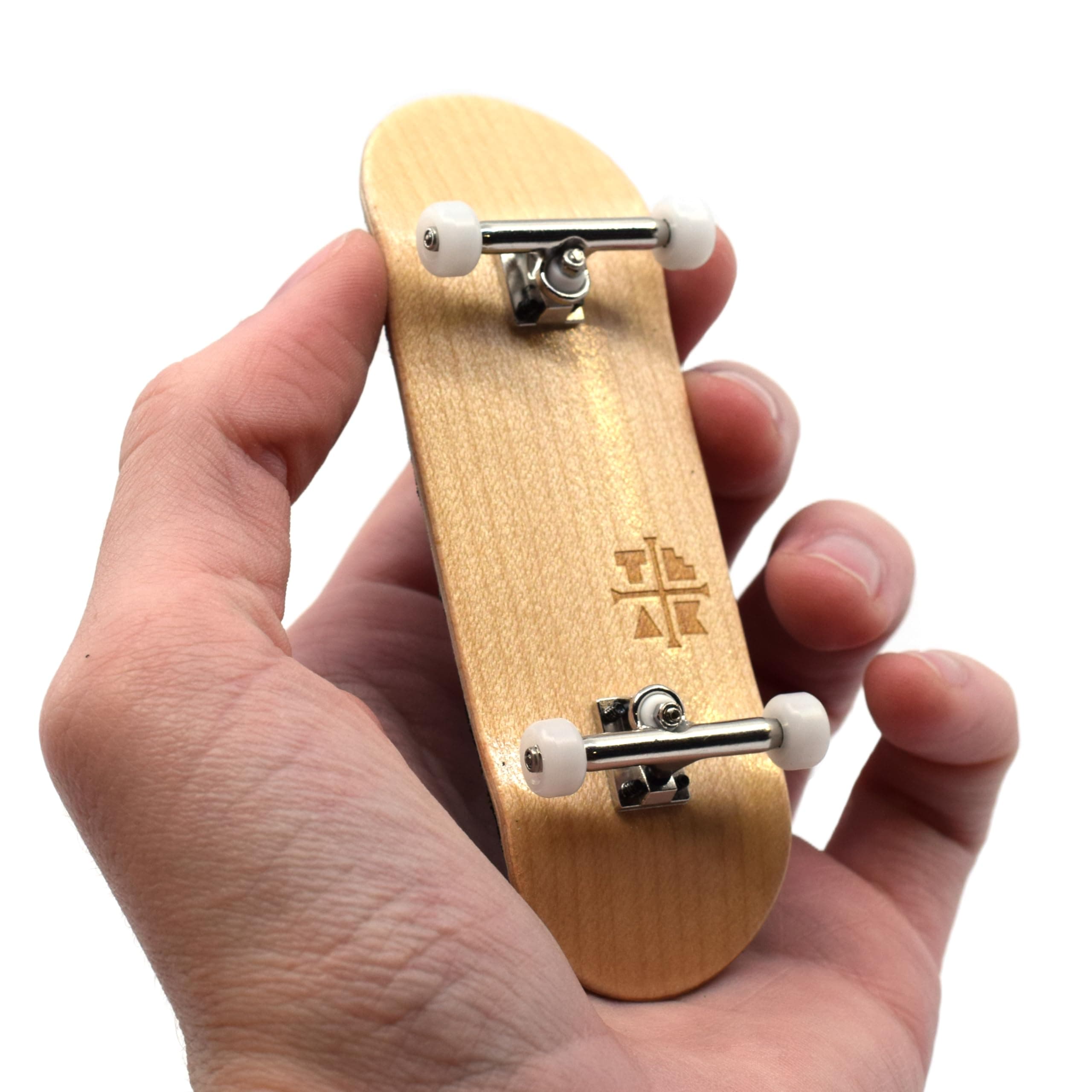 32mm Pro Fingerboard Complete - Fully Assembled with Pro Level Components - Pro Shaped Wooden Deck (32x97mm), UltraSpin Bearing Wheels, Prodigy Gen2 Trucks - Classic