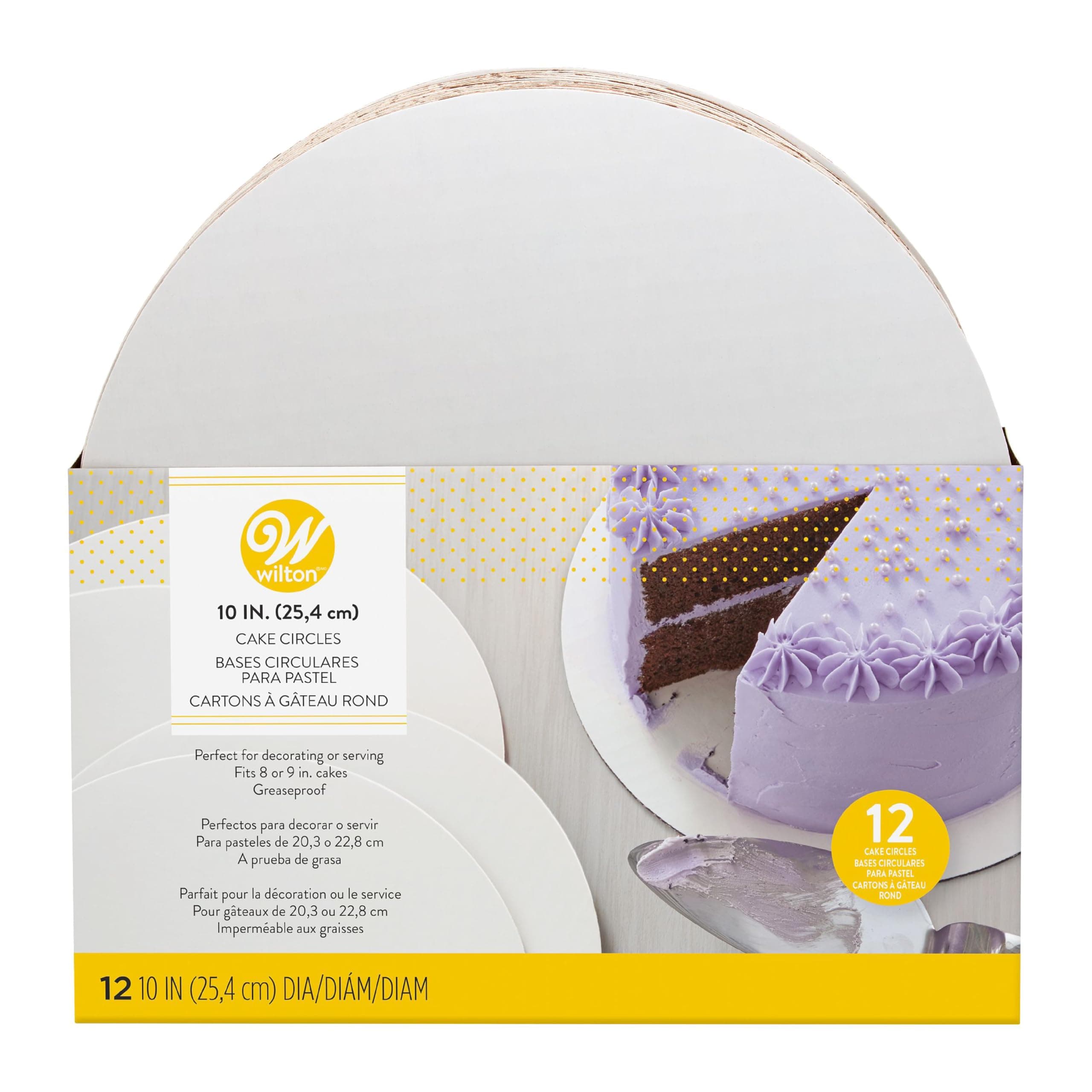 Wilton 10 Inch Round Cake Boards, Fits 8in, 9in Cakes, 12 Count