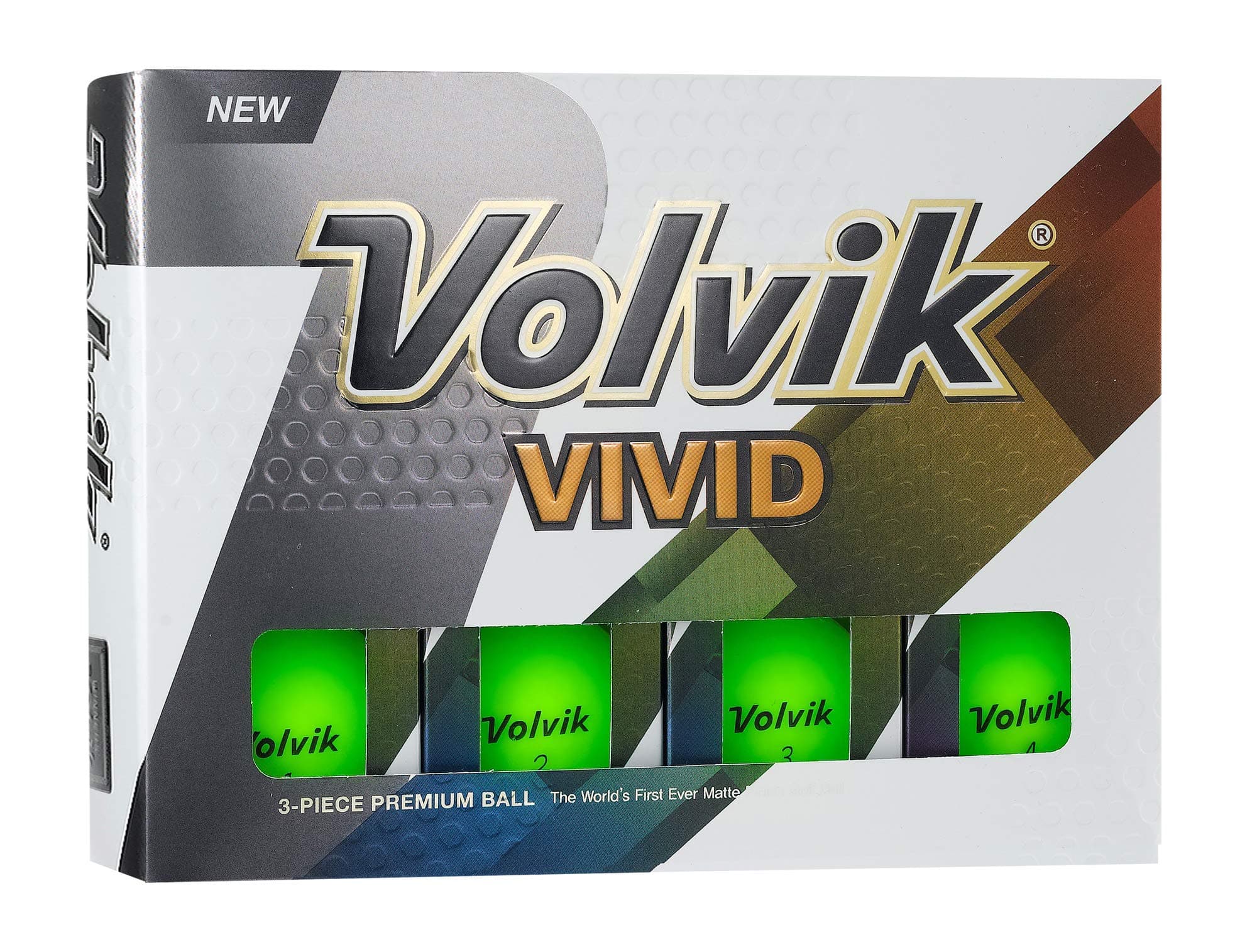 Vivid Matte Finished Colored Golf Balls (One Dozen)