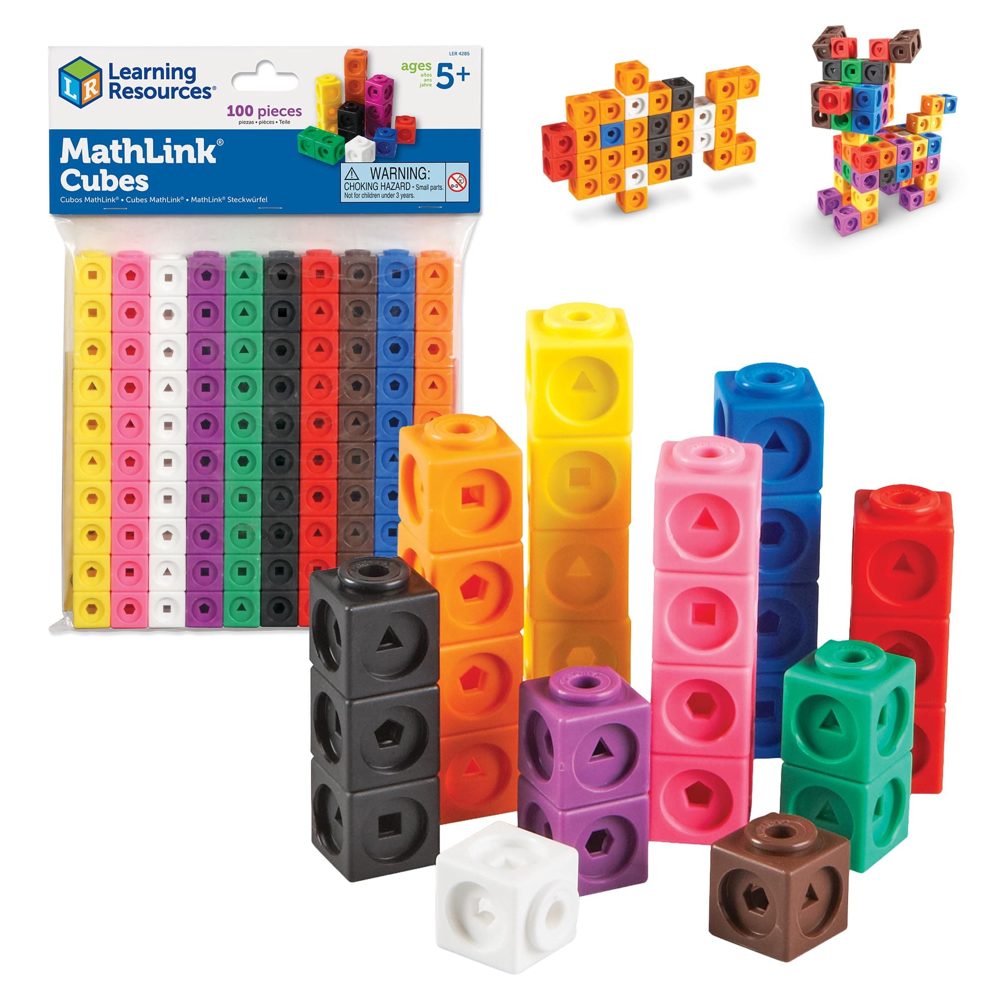 Mathlink Cubes, Educational Counting Toy, Set of 100 Cubes Multicolor (100 pieces)