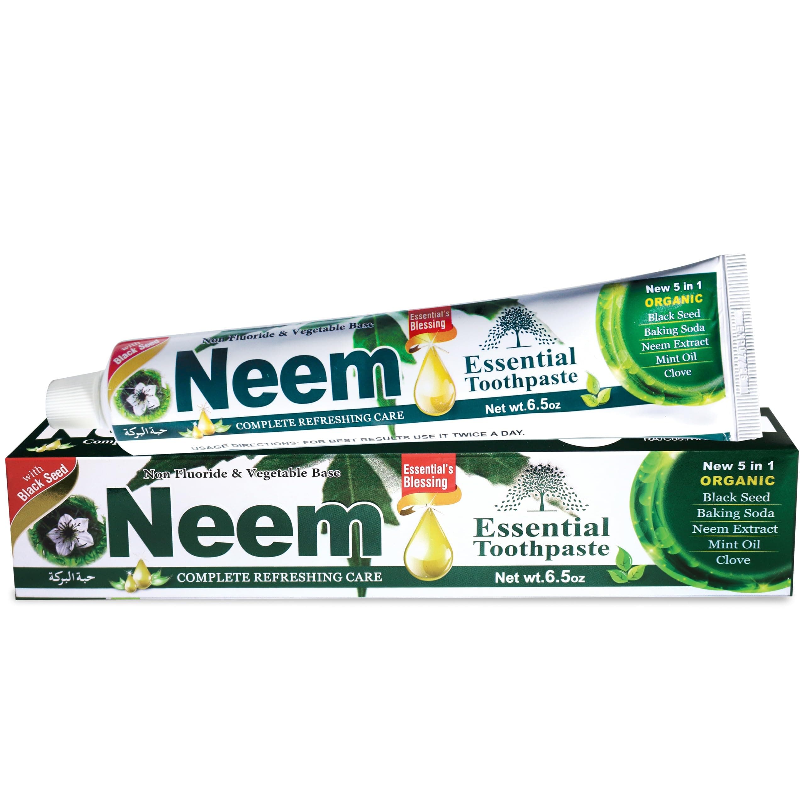 Neem Essential Toothpaste New 5 In 1 100% Fluoride Free