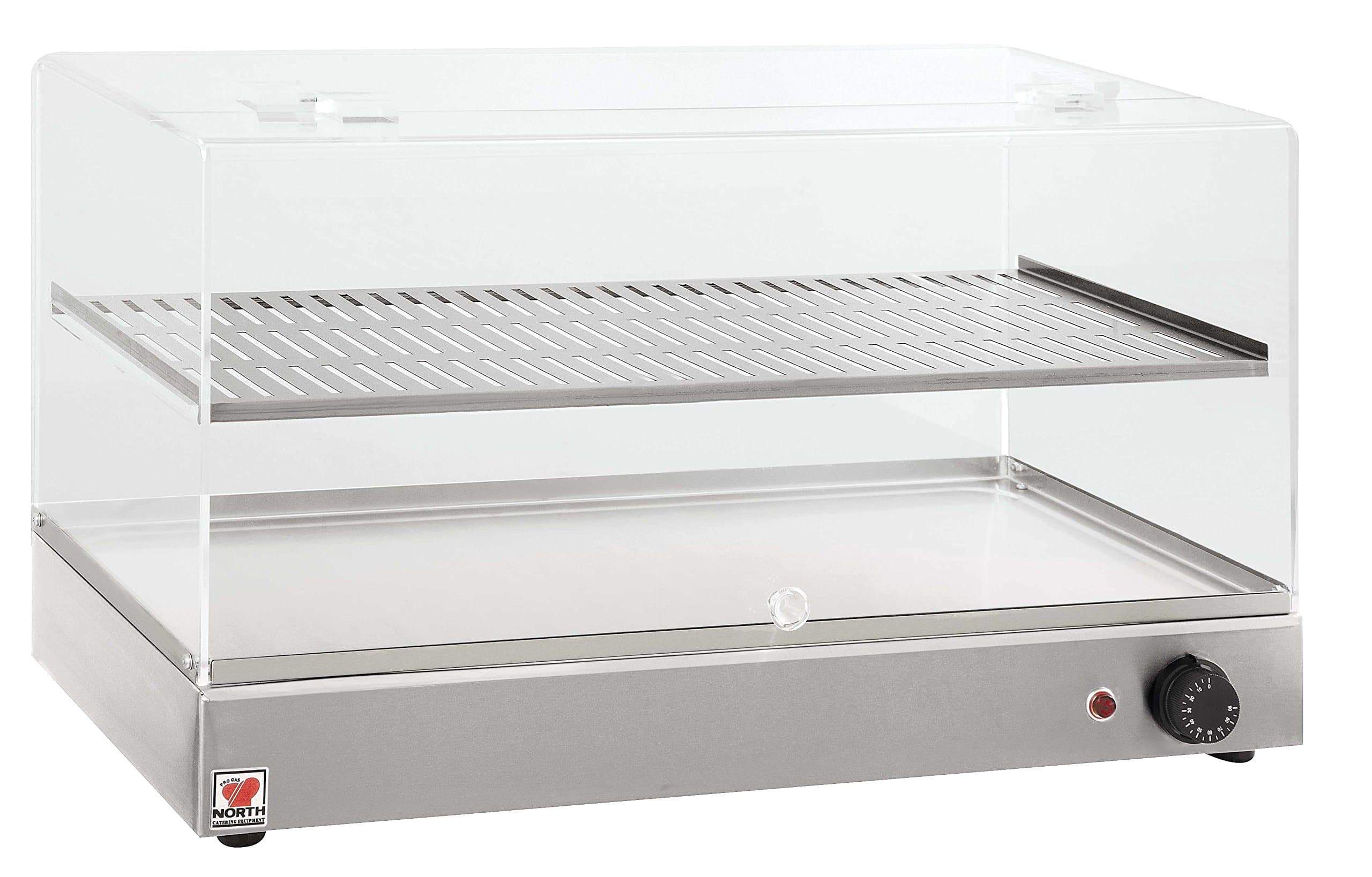 North Pro B70R (E.U) Heated Countertop Display Unit for Pastries - LxWxH: 700x360x400mm (Made in Greece)