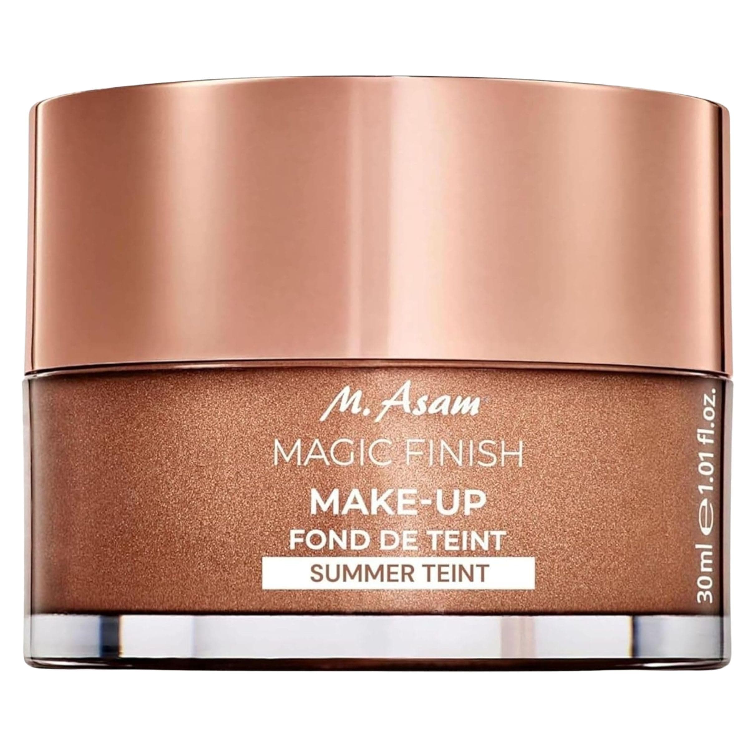 M. Asam Magic Finish Summer Teint Make-Up Mousse (1.01 Fl Oz) – 4in1 Primer, Foundation, Concealer & Powder With Buildable Coverage, Hides Redness And Dark Spots, Vegan, For Medium To Deep Skin Tones