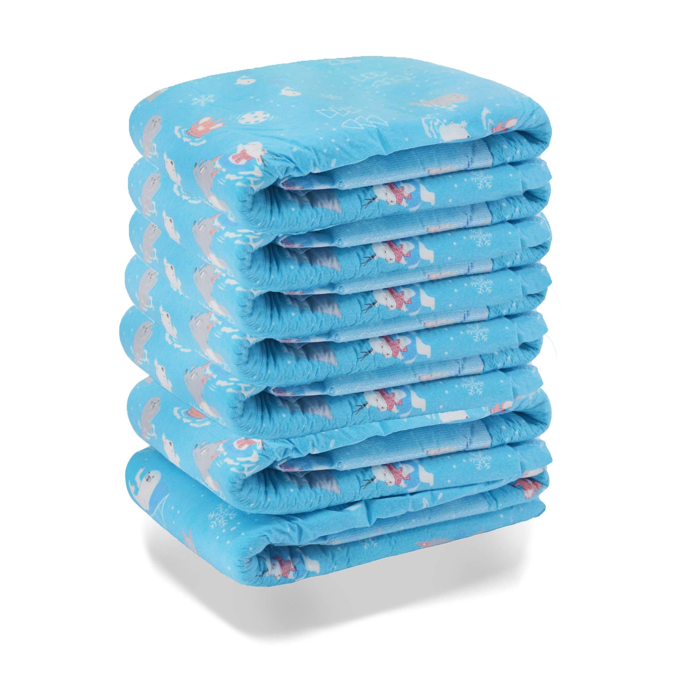 Baby Printed Diaper 7 Pieces(Blue)