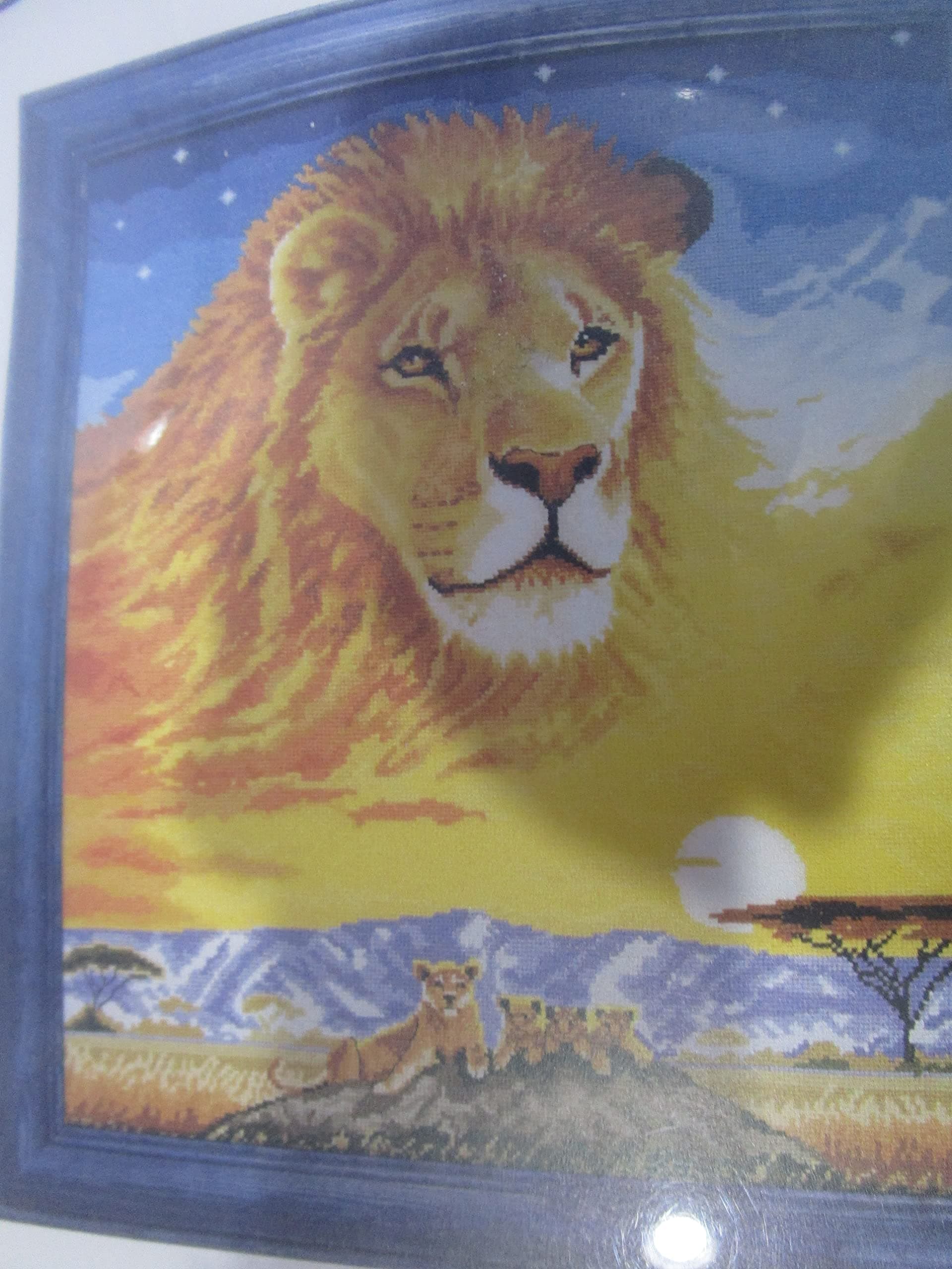 ASTRAL LION COUNTED CROSS STITCH KIT BY CREATIVE WORLD DMC