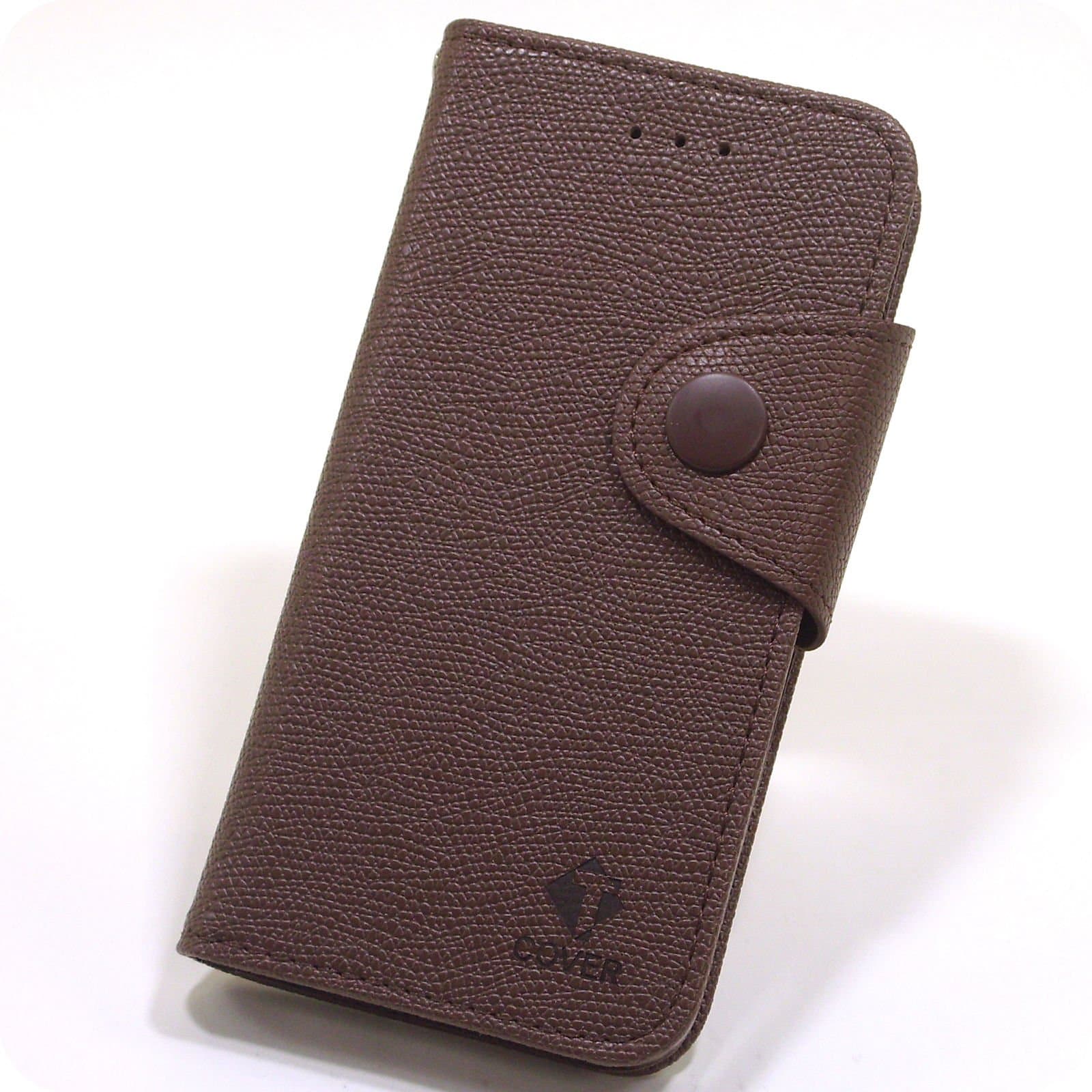 Herb PU Leather Magnetic Lock Diary Wallet Case for Apple iphone5/5S (Brown)