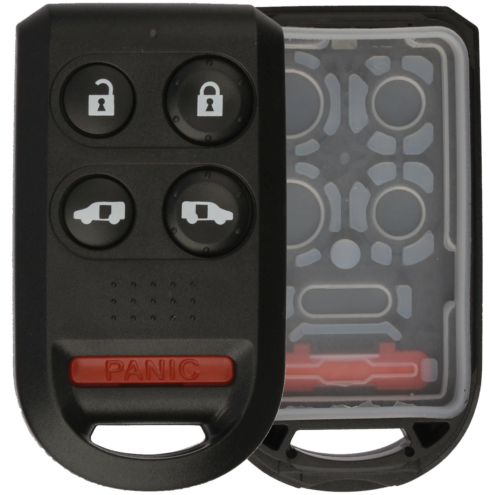 KeylessOption Key Fob Cover Case Replacement for 2005 2006 2007 2008 2009 2010 Honda Odyssey Remote Shell, 5-Button OUCG8D-399H-A, No Programming Necessary
