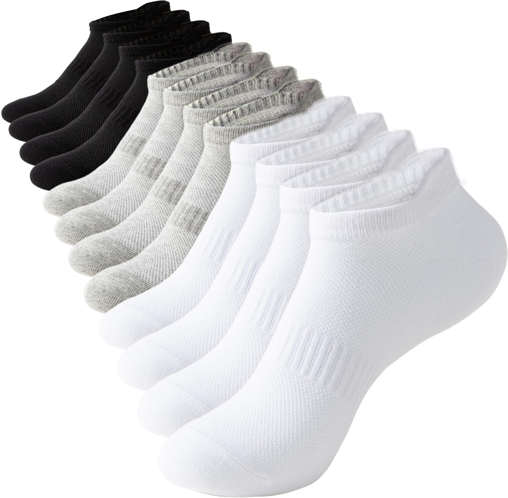 Ankle Socks for Women, Running Athletic Low Cut Tab Socks Sports No Show Socks 6-Pairs