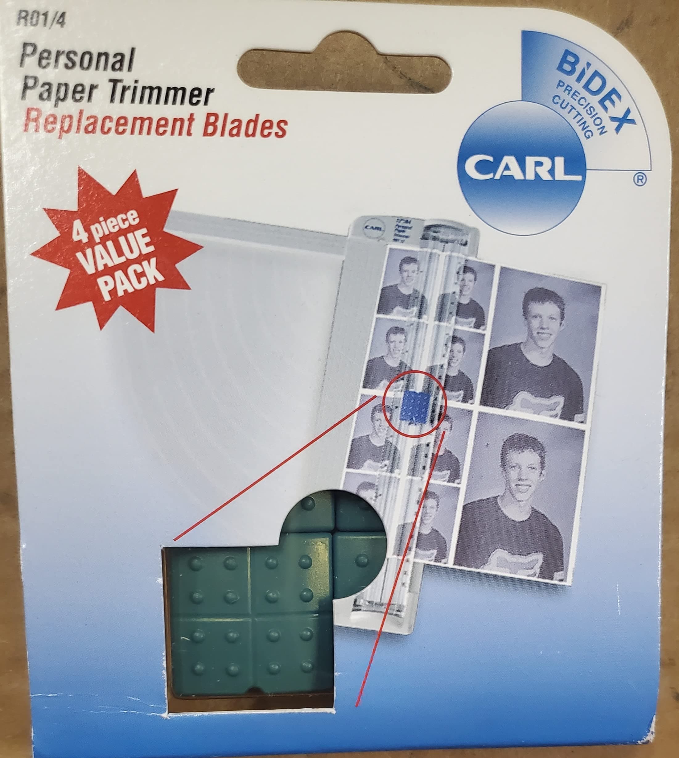 BRANDS Carl Personal Paper Trimmer Replacement Blades 4/Pkg-Straight; For Rbt12 & Rbt12n
