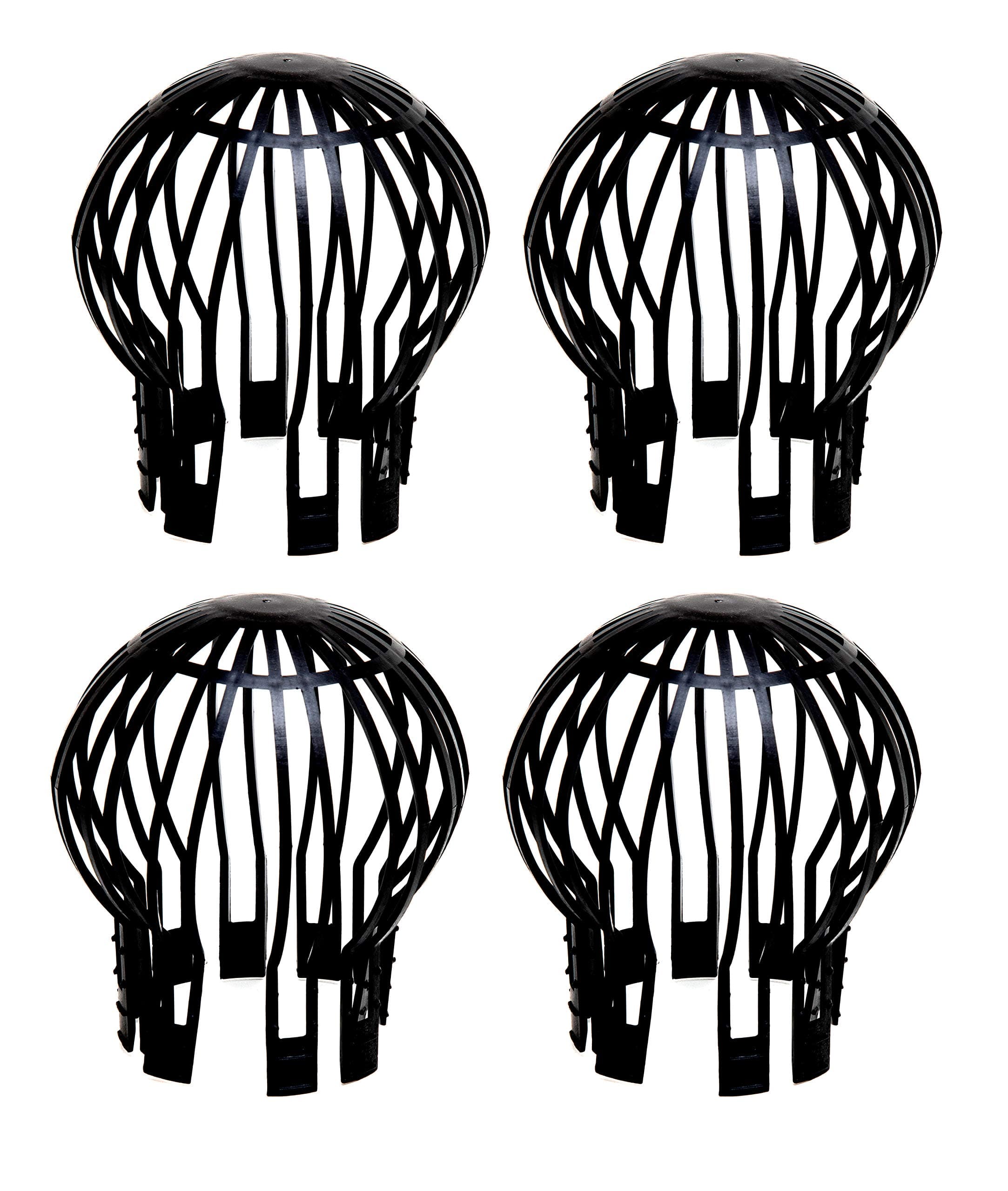 Pack of 4 Plastic Gutter Guards - Keeps Gutter downpipes Clear of blockages from Leaves, Moss, muck, mud, Balls and Other Debris - Flexible and Super