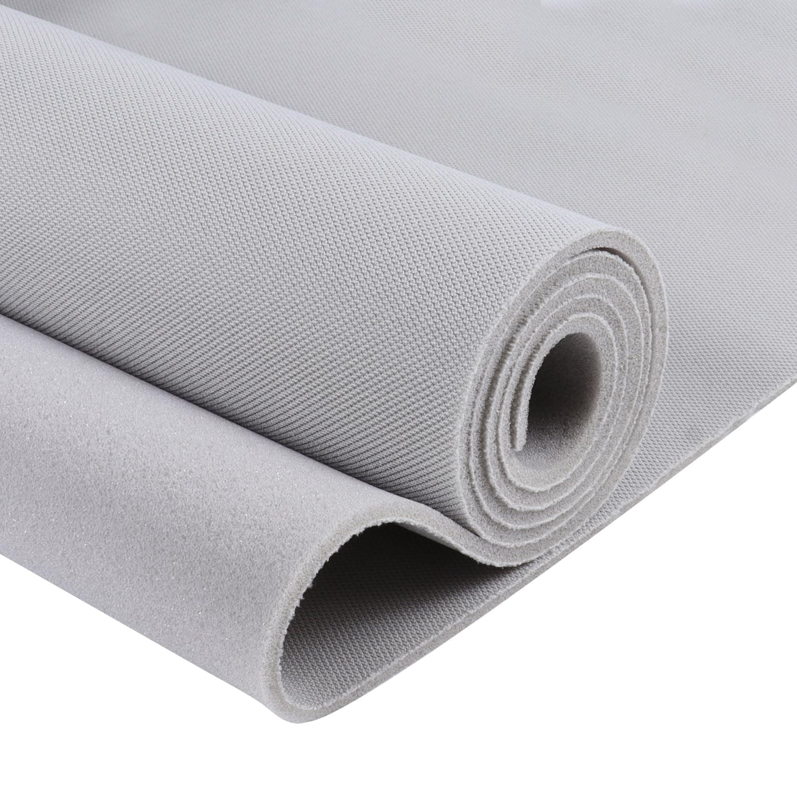 Headliner Fabric Mesh Type 60" W×98" L with Foam Backing Headliner Material Car Roof Upholstery Fabric for Automotive Truck RV Boat Home Replacement DIY, Light Gray