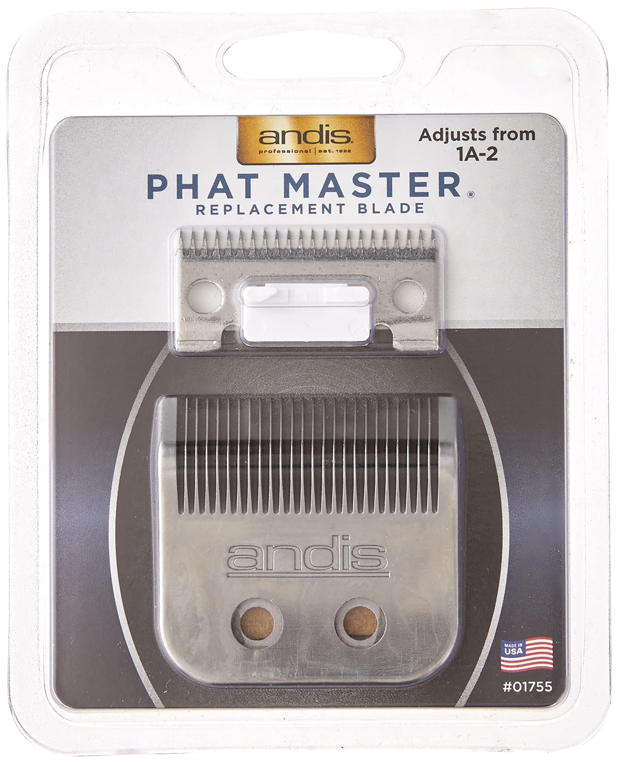 Andis 01755 Phat Master Carbon Steel Replacement Blade, Sizes 1A to 2 Adjustment Blade