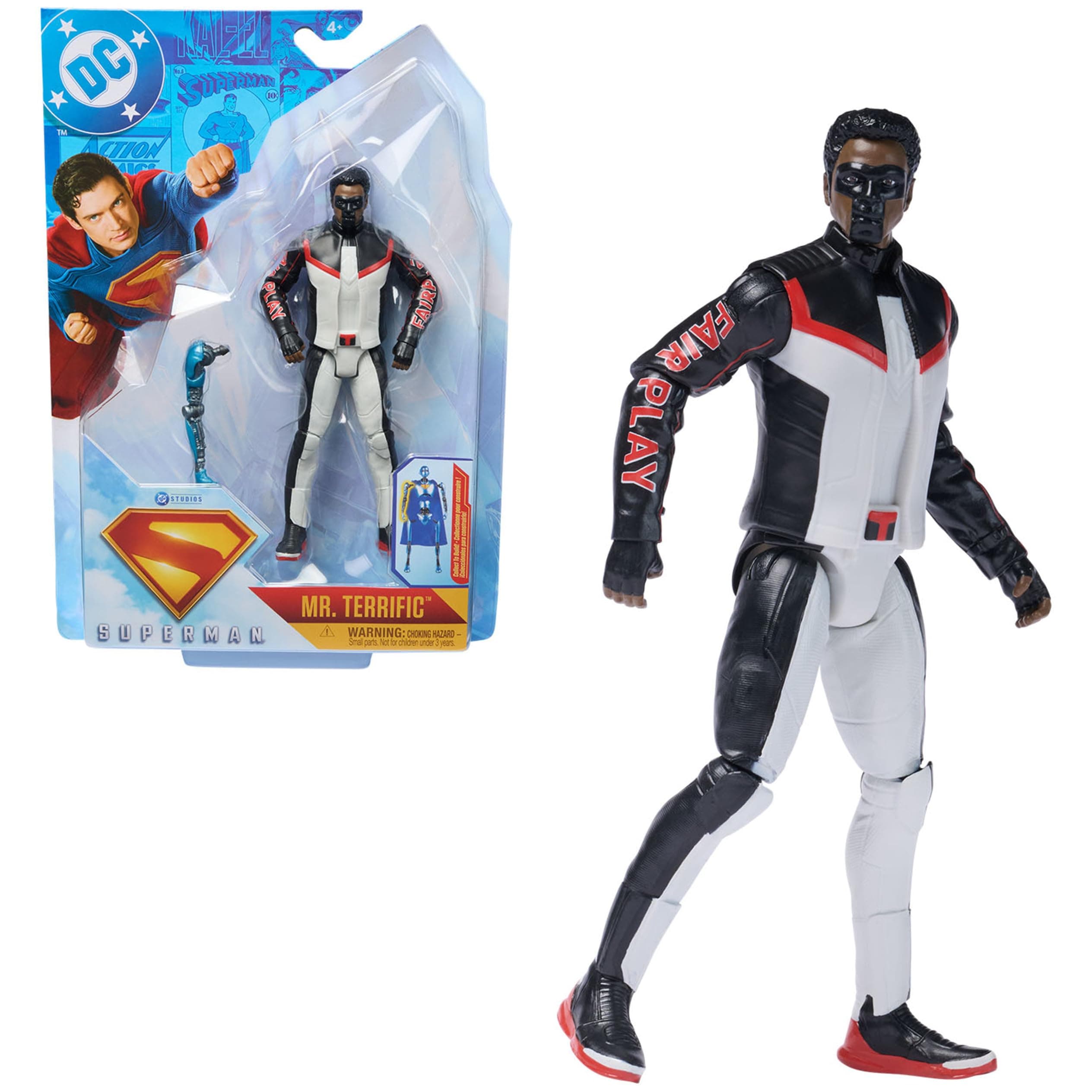 DC Comics, Superman, Mr. Terrific, 6-Inch Action Figure, Authentic Superman Movie Styling, Super Heroes Kids Toys for Boys and Girls Ages 4 and Up