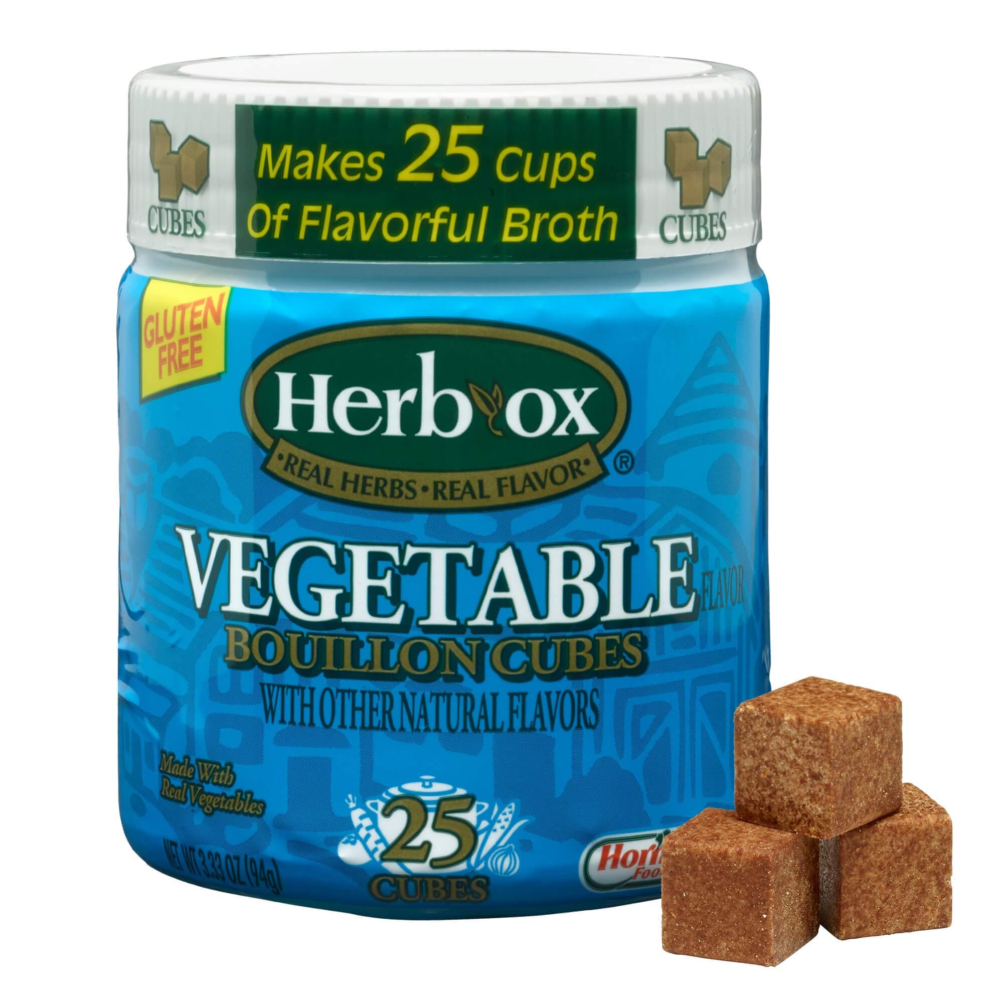 Vegetable Bouillon Cubes, 25 Cubes (Pack of 12)