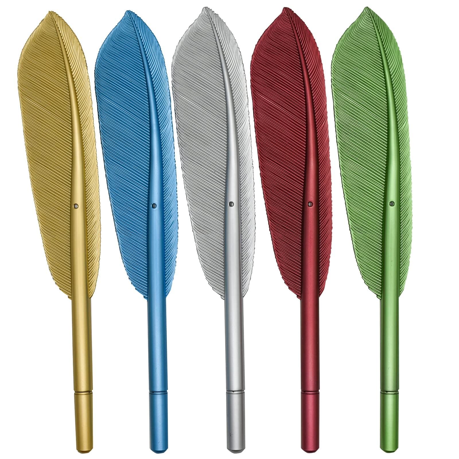 Maydahui 20 PCS Feather Rollerball Pen Artificial Wing Pens Creative Desktop Decoration Black Ink 5 Colors for Office School Teachers Students