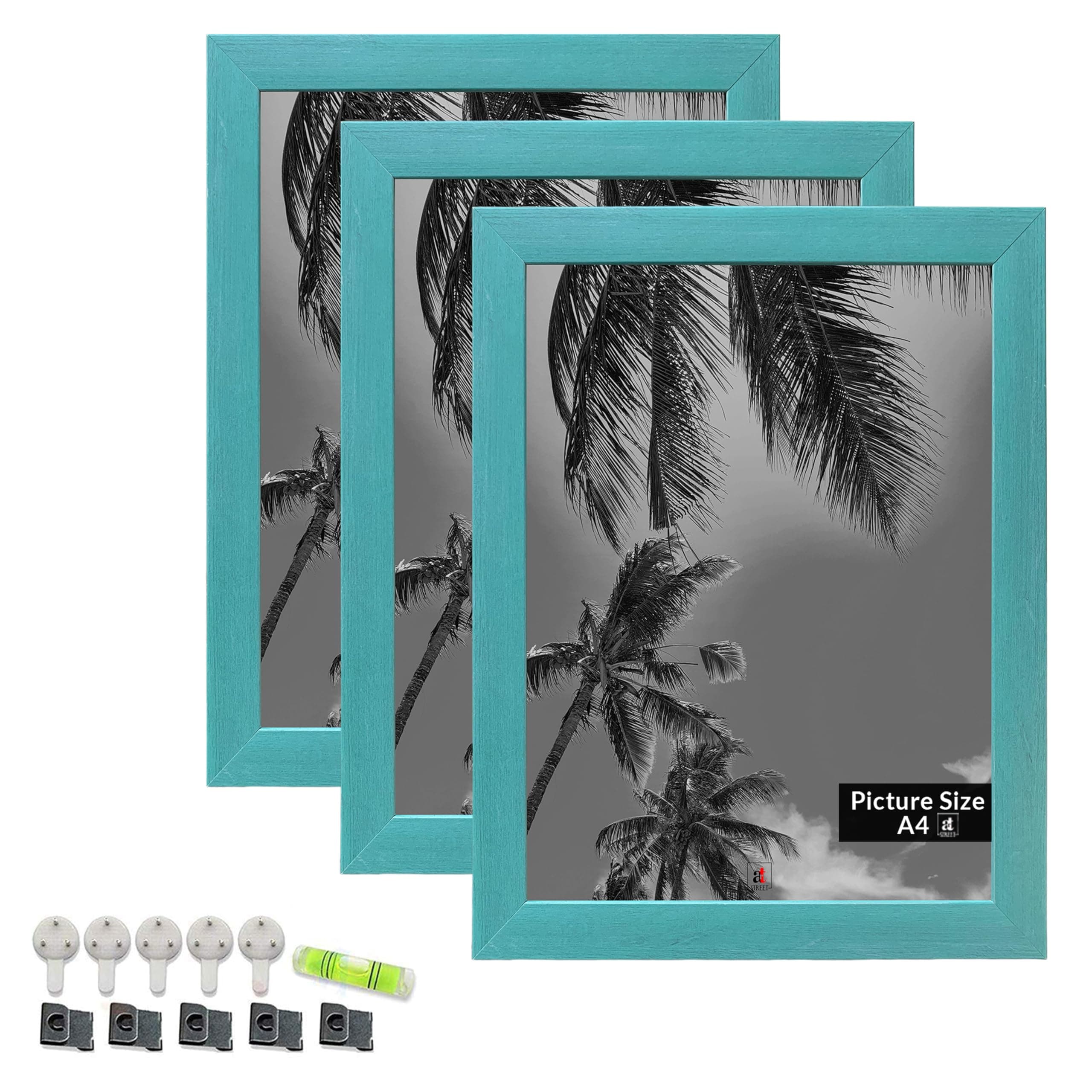 Art Street A4 Size Certificate, Document Photo frames Set Of 3 For Home Decoration, Living Room, Office Decoration (Green, Size: 8" x 12")