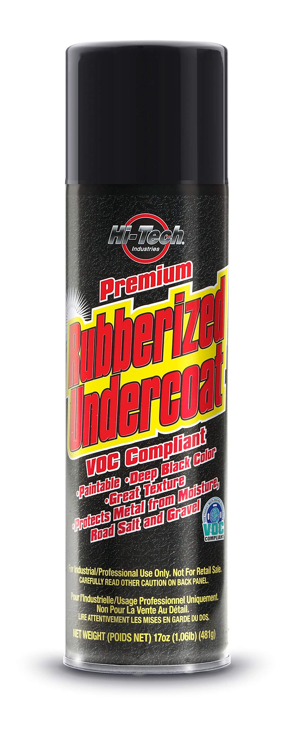 Premium Rubberized Undercoat Spray – Rust Prevention, Moisture & Gravel Resistant – Paintable, Deep Black Finish – 19.4 oz Aerosol – VOC Compliant