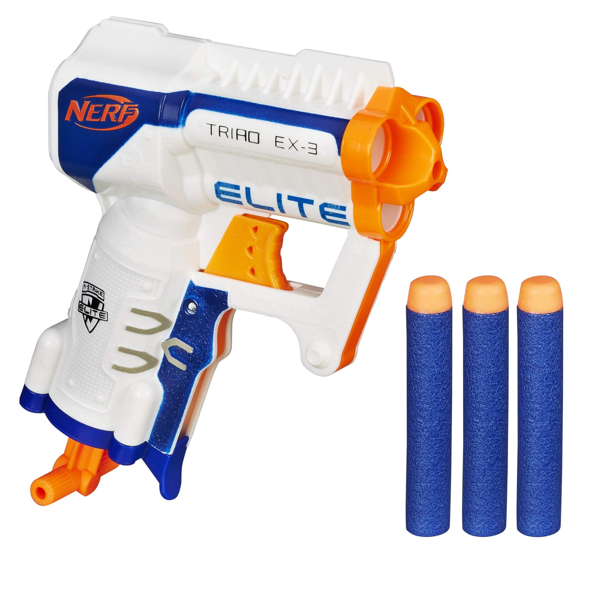 N-Strike Elite Triad EX-3 Blaster, Ages 8 And Up, Multicolor
