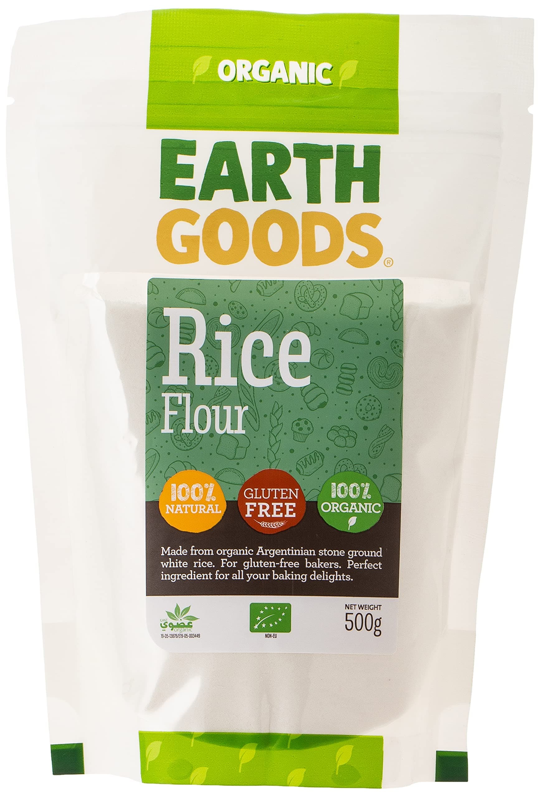 Earth Goods organic rice flour gf 500g