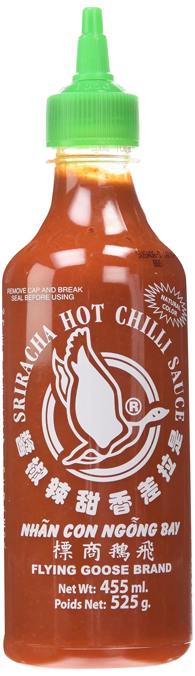 FLYING GOOSE Sriracha chili sauce, the original, sharp, green cap, sharp...