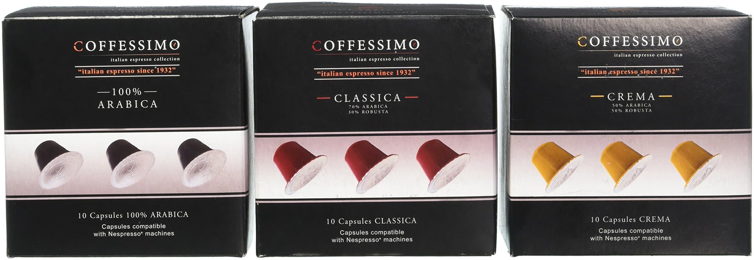 Coffessimo Espresso Coffee Pods for Nespresso Capsules Machine