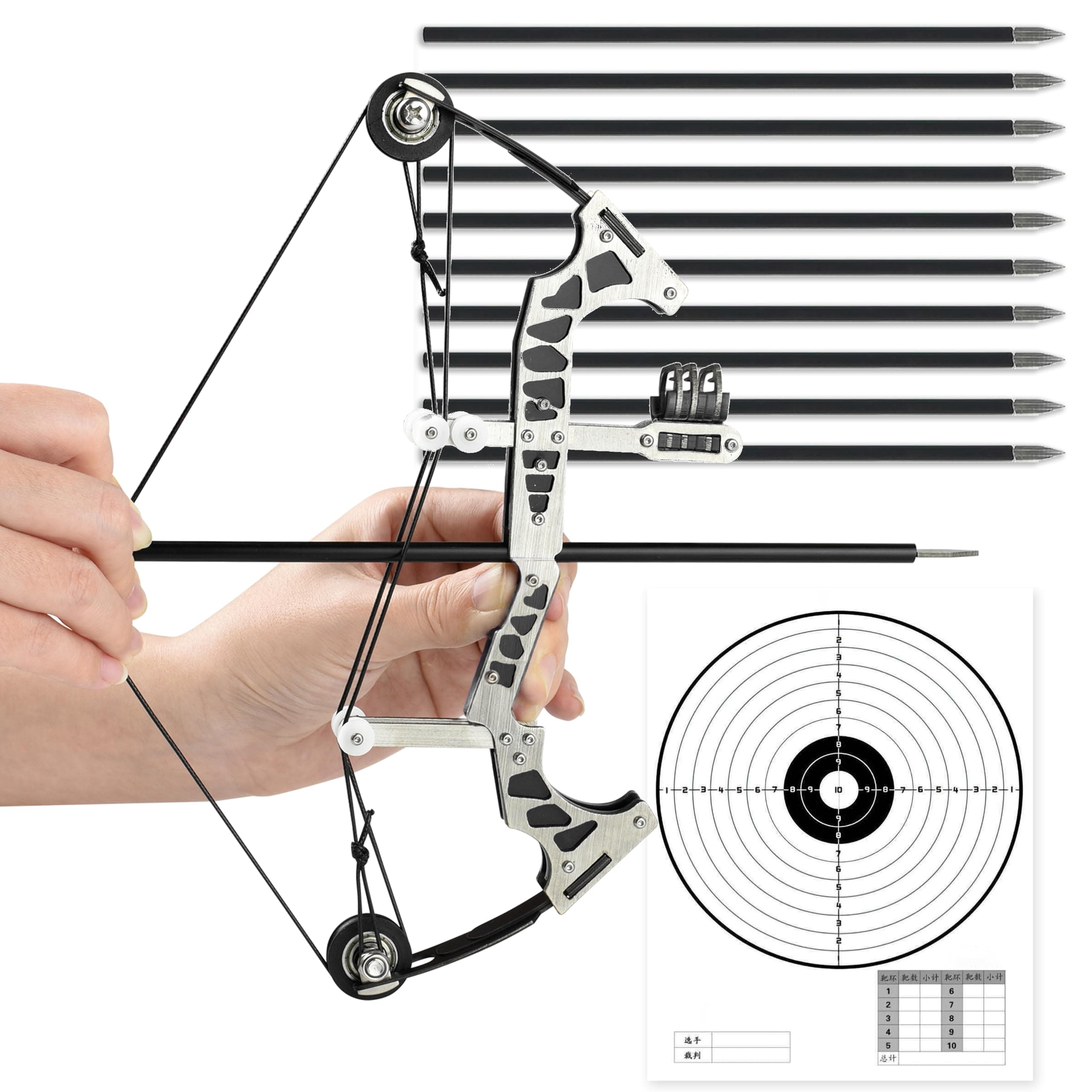 Archery Bow Set Right Hand Compound Bow Hunting Metal Material Catapult RH/LH for Hunting Shooting Practice Archery