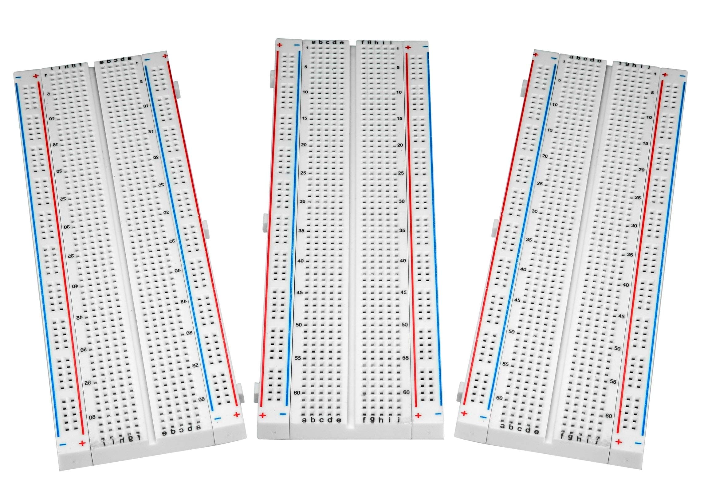 Breadboard Solderless Prototype PCB Board – ALLUS BB-017 (3pcs) 830 Pin with 4 Power Rails and Double Sided Tape for Raspberry Pi and Arduino